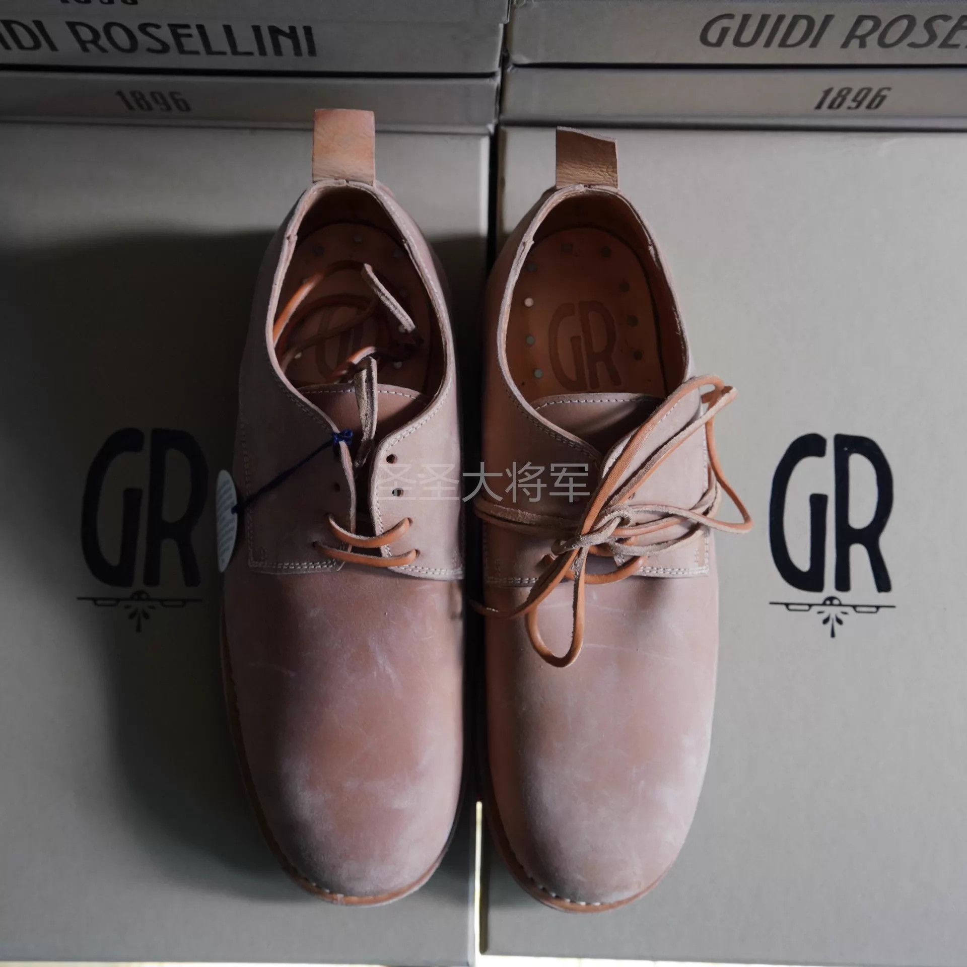 Guidi Guidi Rosellini Veg Tan Leather Vintage Shoes 37+38 Size US 6.5 / IT 36.5 - 2 Thumbnail