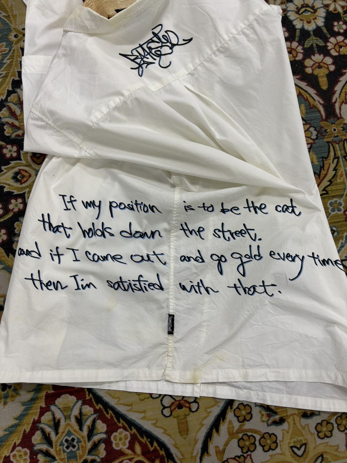Other Y2K VINTAGE BOBBY GANG HIP HOP 2 WAY ZIPPER COLLAR SHIRT Size US L / EU 52-54 / 3 - 13 Thumbnail