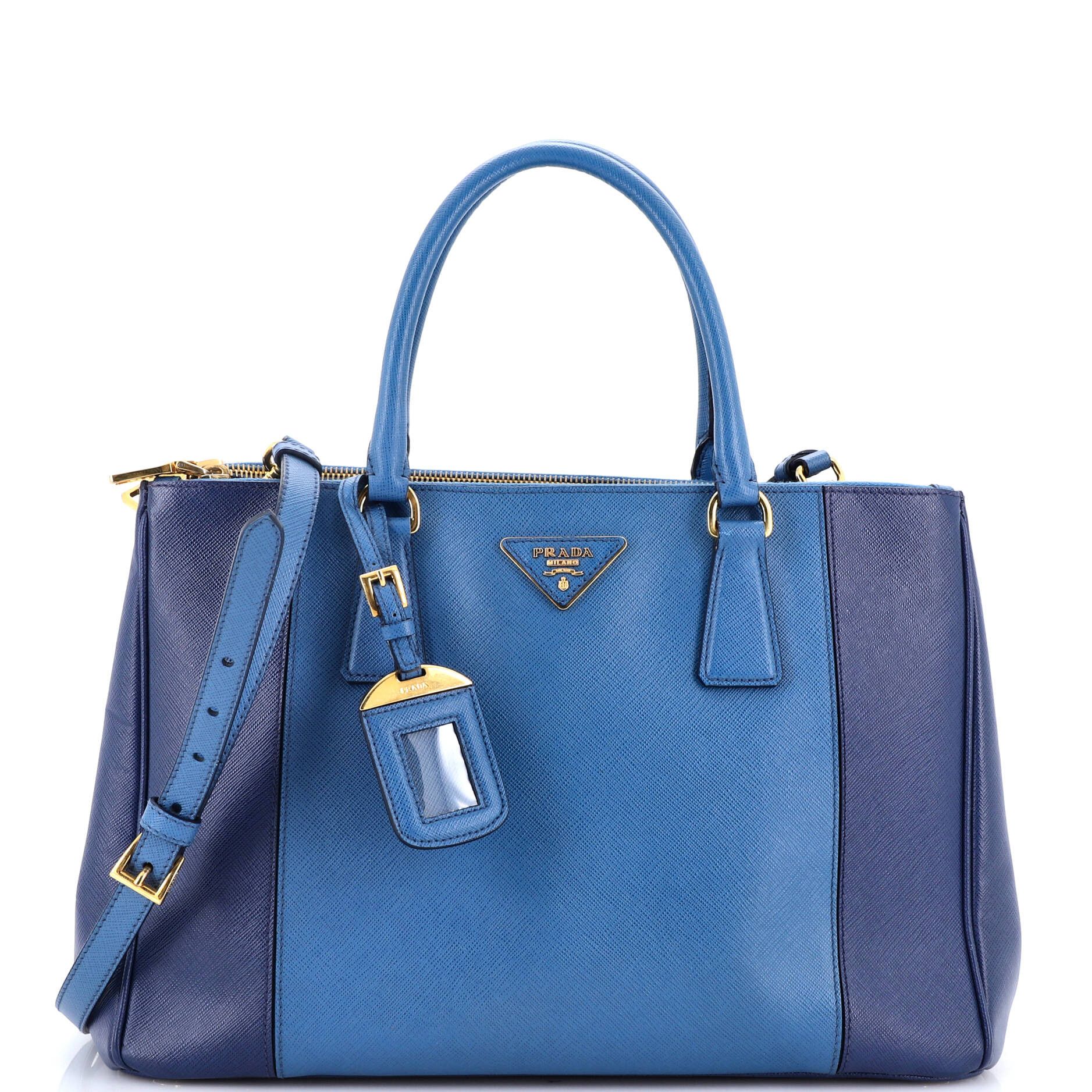 Prada Bicolor Double Zip Lux Tote Size ONE SIZE - 1 Thumbnail