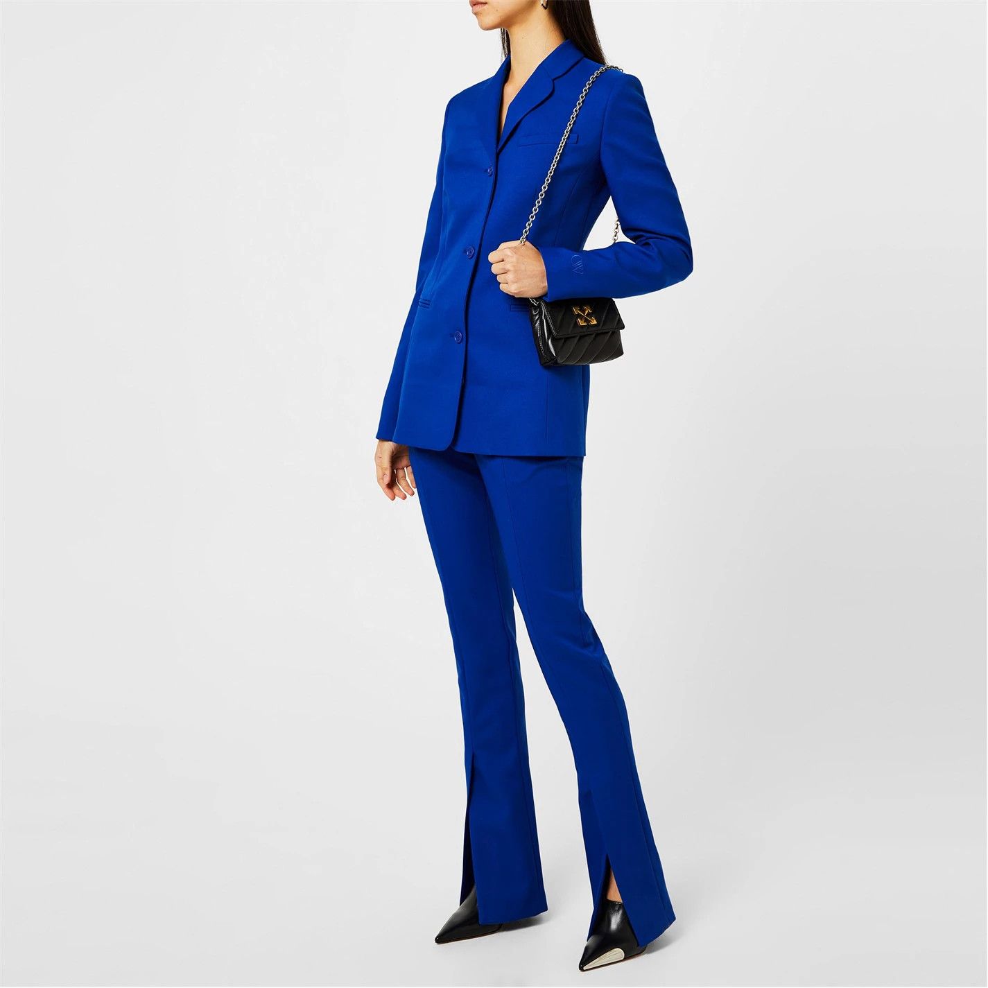 Off-White o1g2r1mq1224 Tailored Trouser in Blue Size 27" / US 4 / IT 40 - 4 Thumbnail