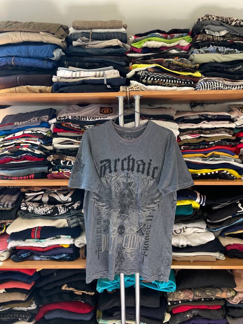 Affliction × Raw State × Vintage Crazy cyber Y2k affliction style cross ...