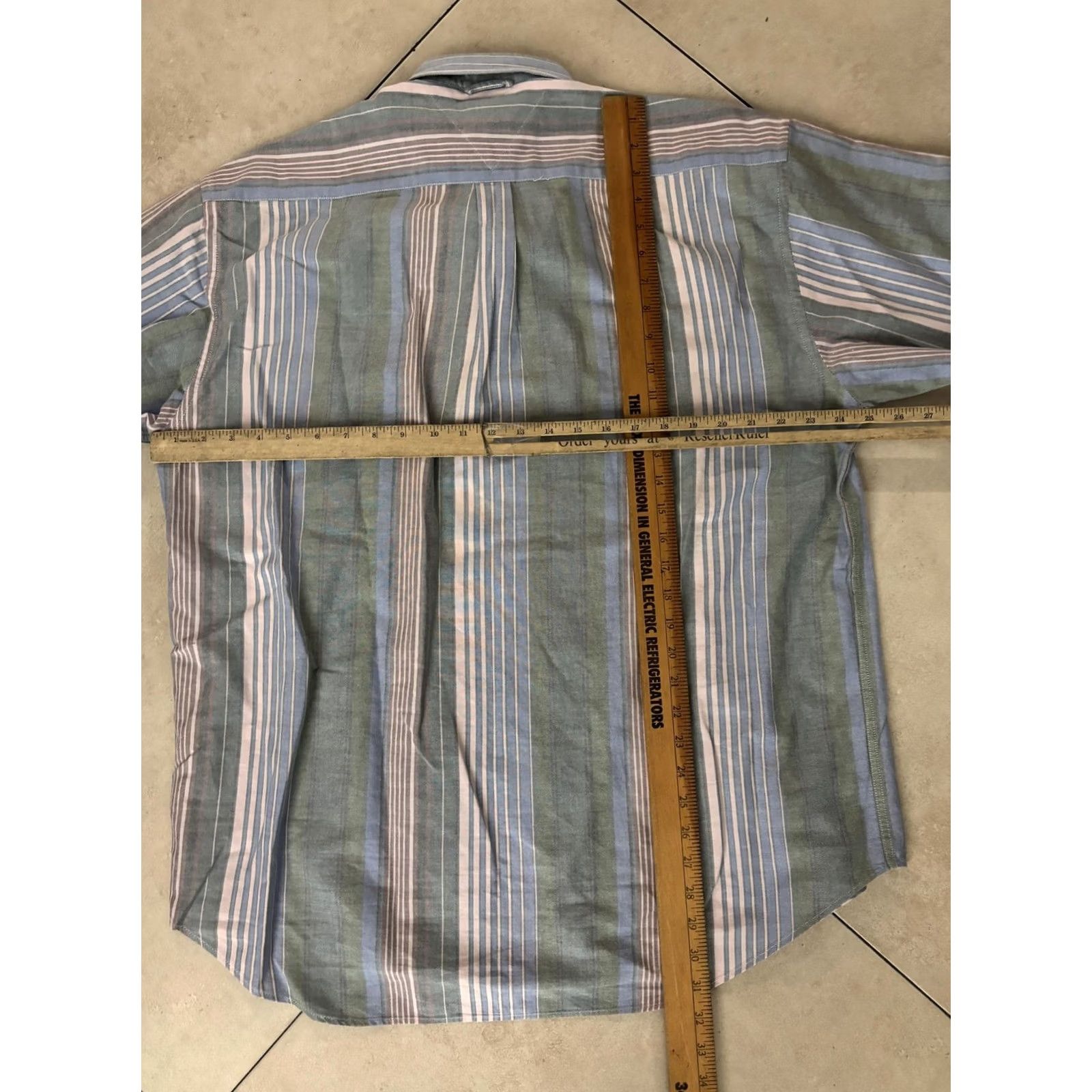 Tommy Hilfiger VINTAGE Tommy Hilfiger Shirt Mens L Multi Striped Pastel Casual Button Pocket Size US L / EU 52-54 / 3 - 6 Thumbnail