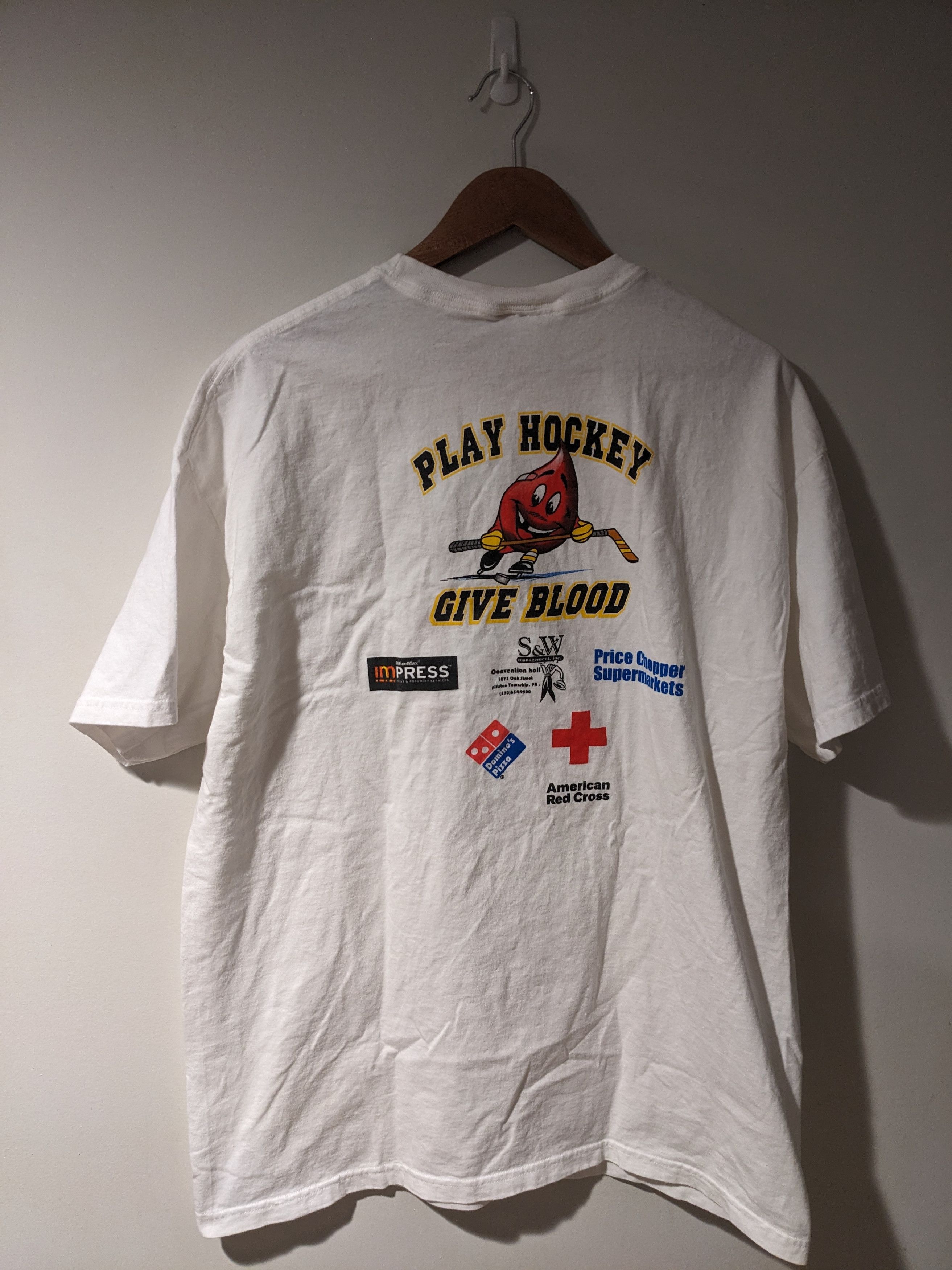 Vintage Vintage Y2K Wilkes-Barre Scranton Penguins Hockey T-Shirt Size US XL / EU 56 / 4 - 7 Thumbnail