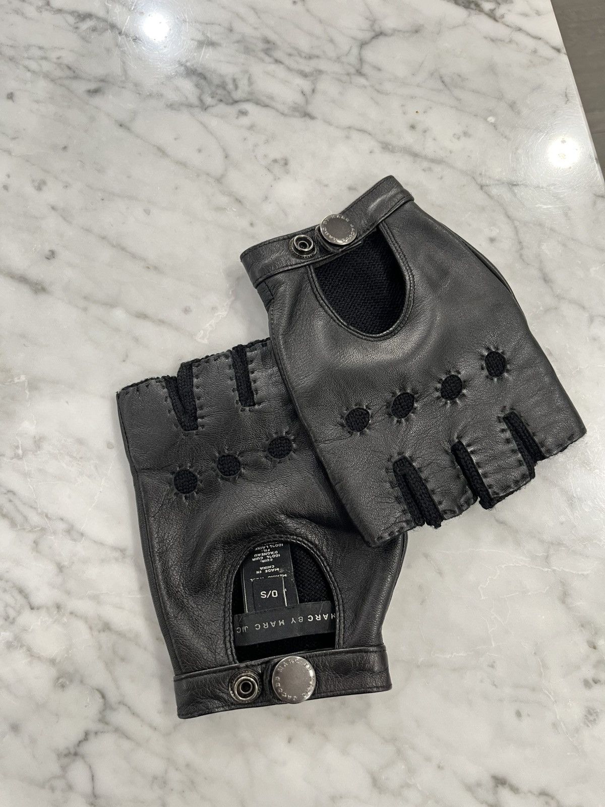 Marc Jacobs Leather Cutoff gloves Size ONE SIZE - 3 Thumbnail