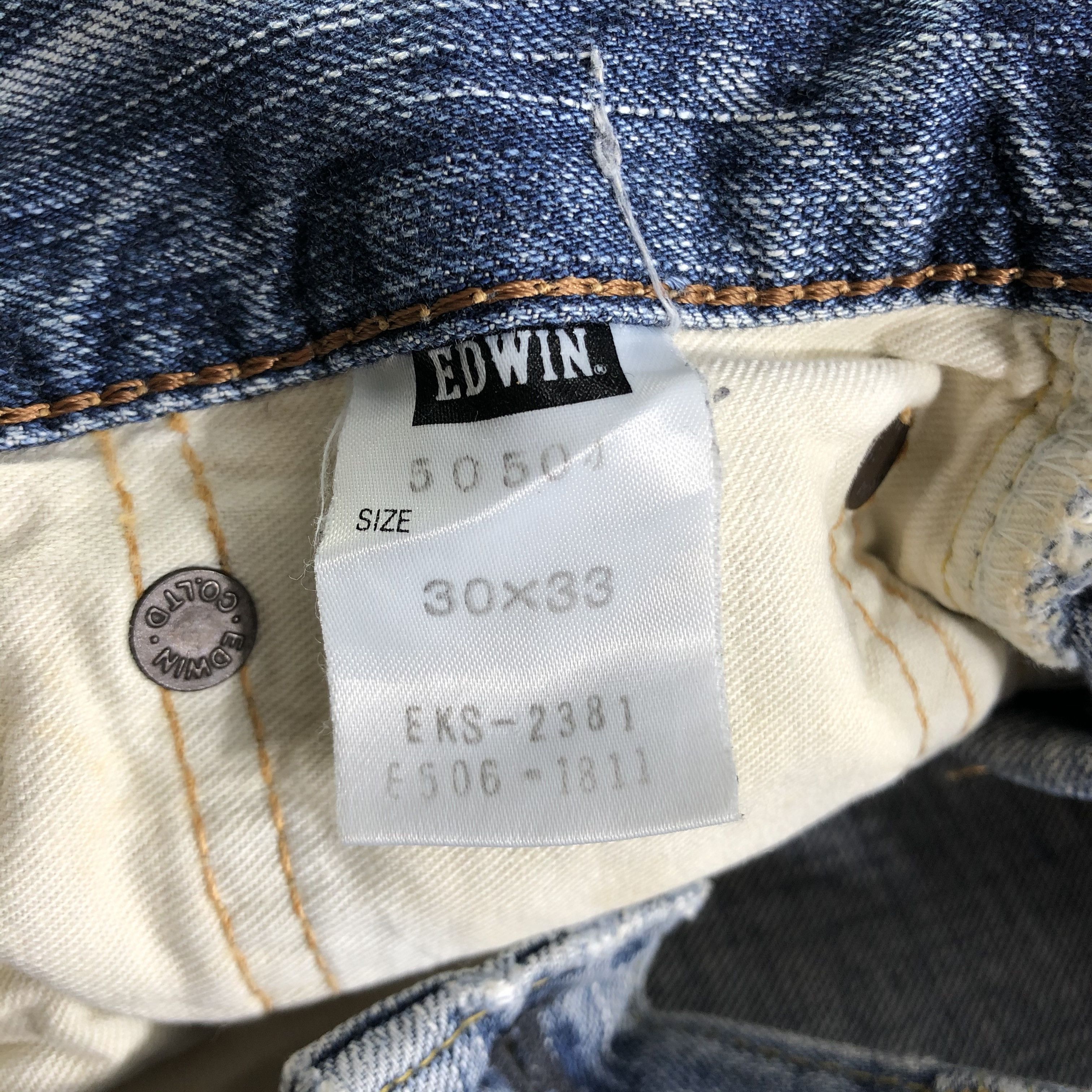 Edwin Vintage Light Wash Edwin 505 Selvedge Jeans-JM3575 Size US 33 - 10 Thumbnail