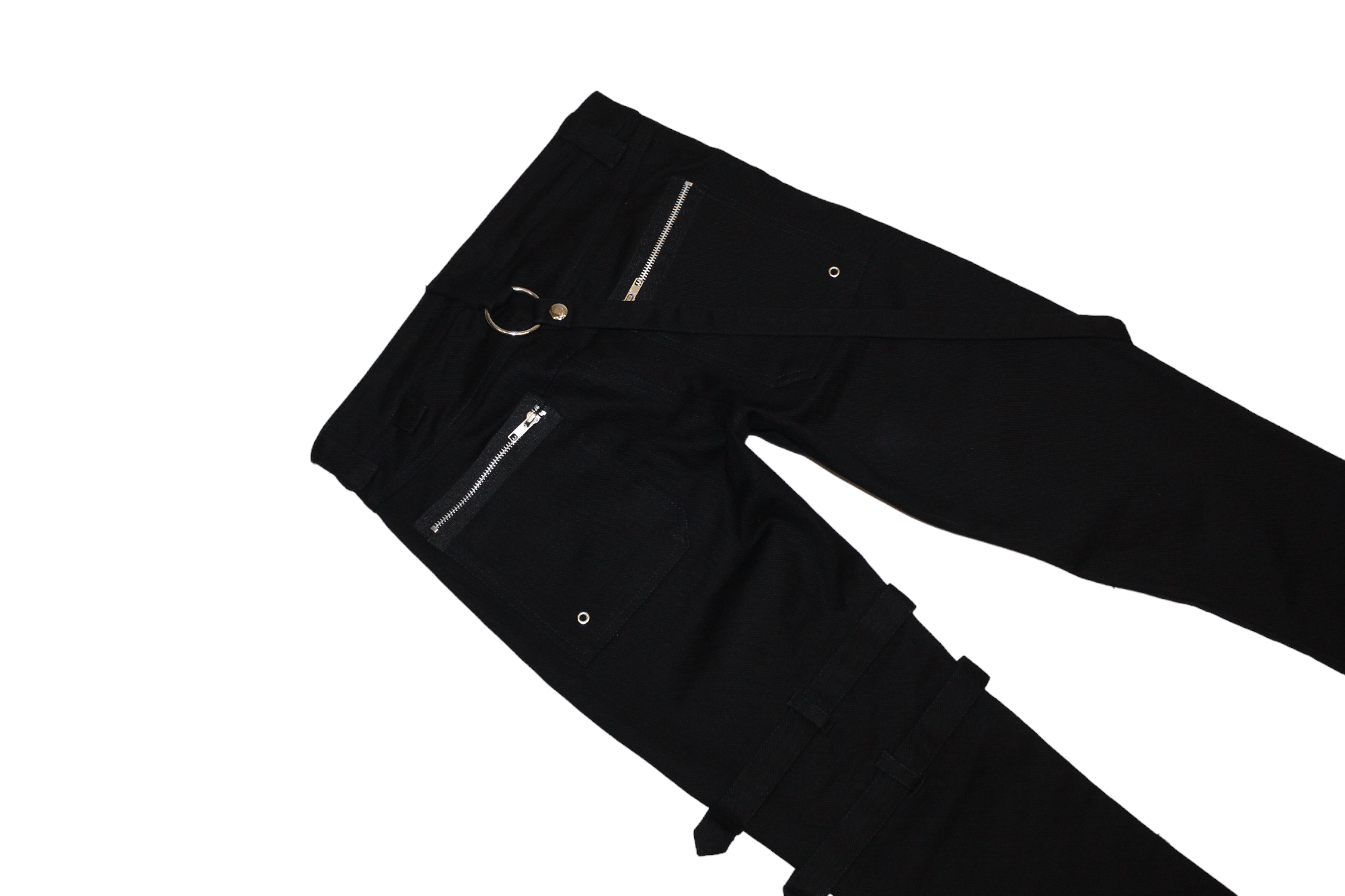 Hysteric Glamour 💥 Vixxsin Steampunk Bondage Black Stretch Pants Slim Fit Size US 32 / EU 48 - 5 Thumbnail