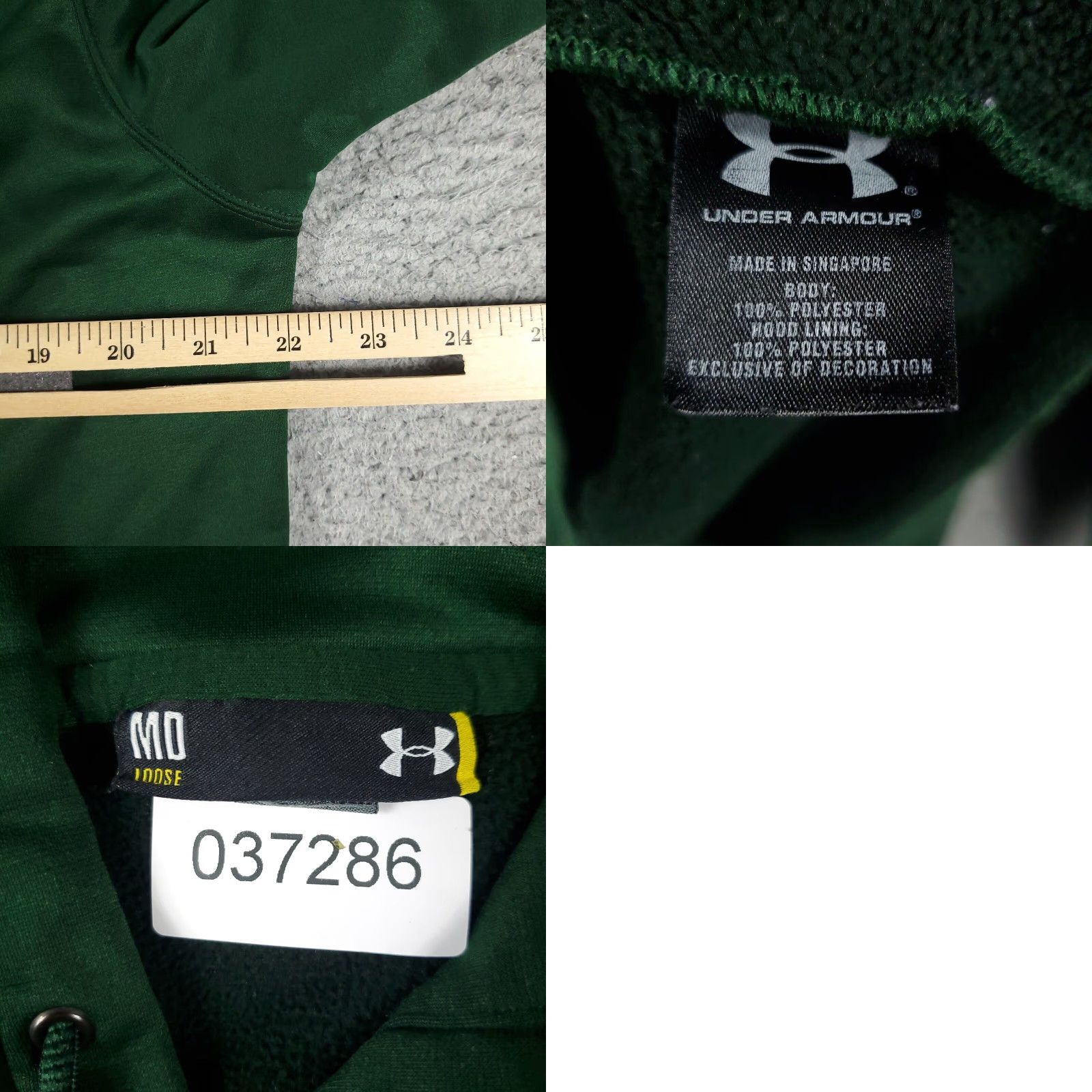 Under Armour Under Armour Green Pullover Hoodie Mens Medium Fleece Sweatshirt Size US M / EU 48-50 / 2 - 8 Thumbnail