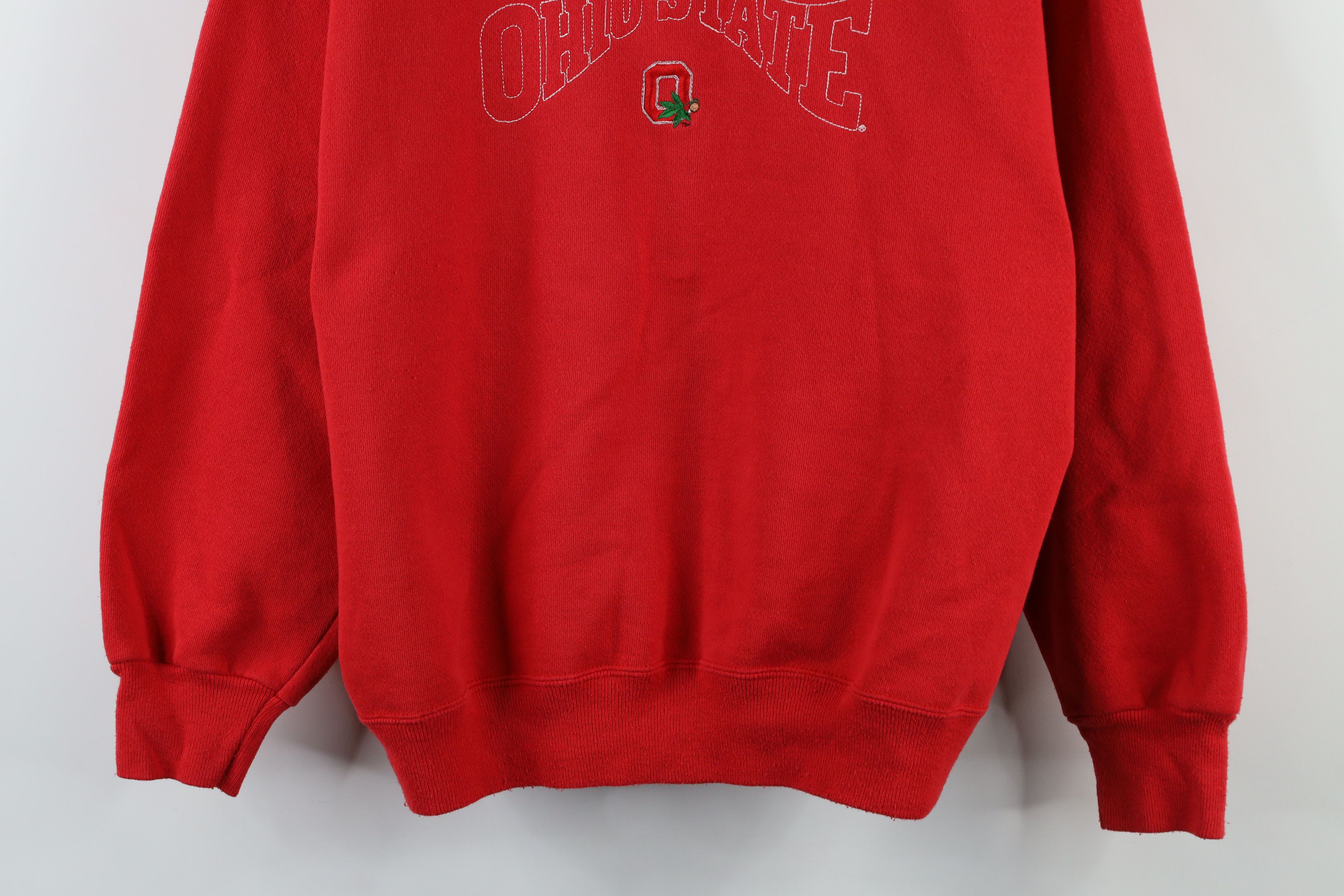 Vintage Vintage 90s Ohio State University Crewneck Sweatshirt Red Size US XL / EU 56 / 4 - 3 Thumbnail