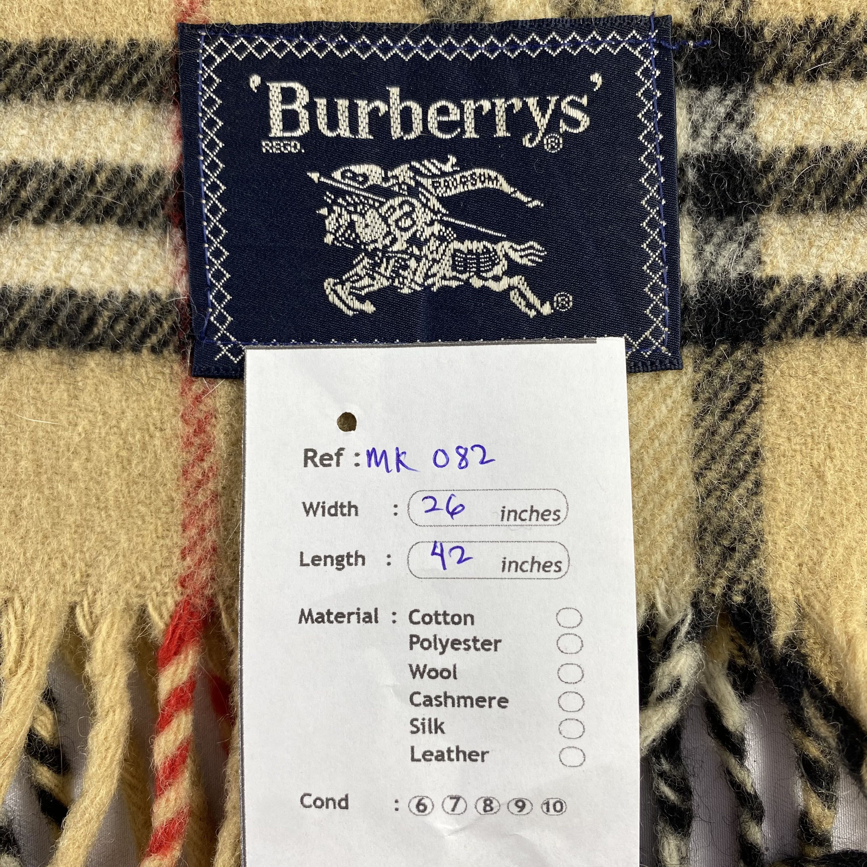 Burberry × Vintage Burberry Scarf Neck Wrap Big Size Muffler Size ONE SIZE - 7 Thumbnail