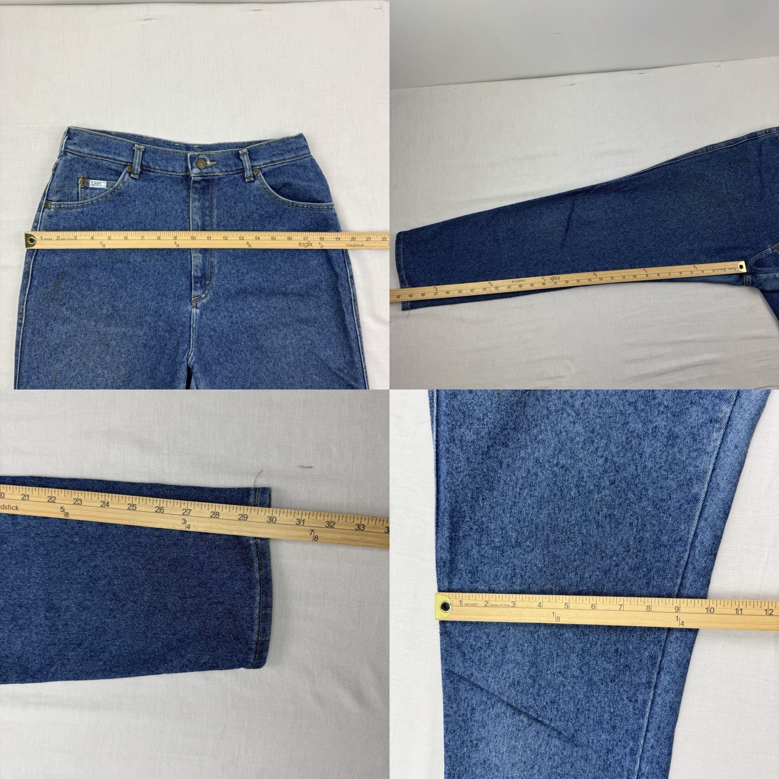 Lee VINTAGE Lee Jeans Womens 14 Med High Rise Mom Jeans High Waisted 90s USA Blue 30 in Inseam 14 Regular Rise High Womens Jeans 90s USA Lee Regular Size 36" / US 14 / IT 50 - 8 Thumbnail