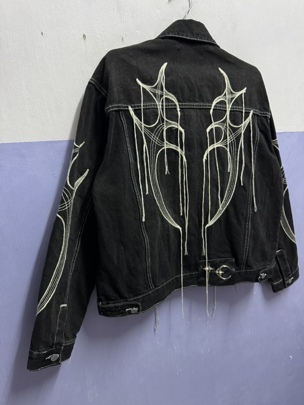 Thug Club THUG CLUB FW23 Black Denim Jacket with Iconic TC Logo Unisex Size US M / EU 48-50 / 2 - 13 Thumbnail