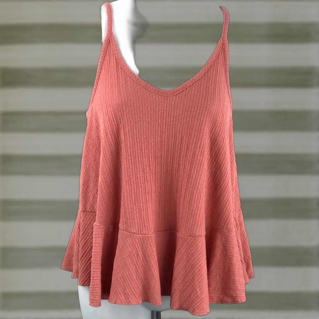 Old Navy Old Navy Gauzy Swing Ruffle Peplum Halter Tank Top XS Mauve V-Neck Strappy Boho Tank Womens XS Mauve/ Pink Bohemian 90s Vintage Size XS / US 0-2 / IT 36-38 - 1 Thumbnail