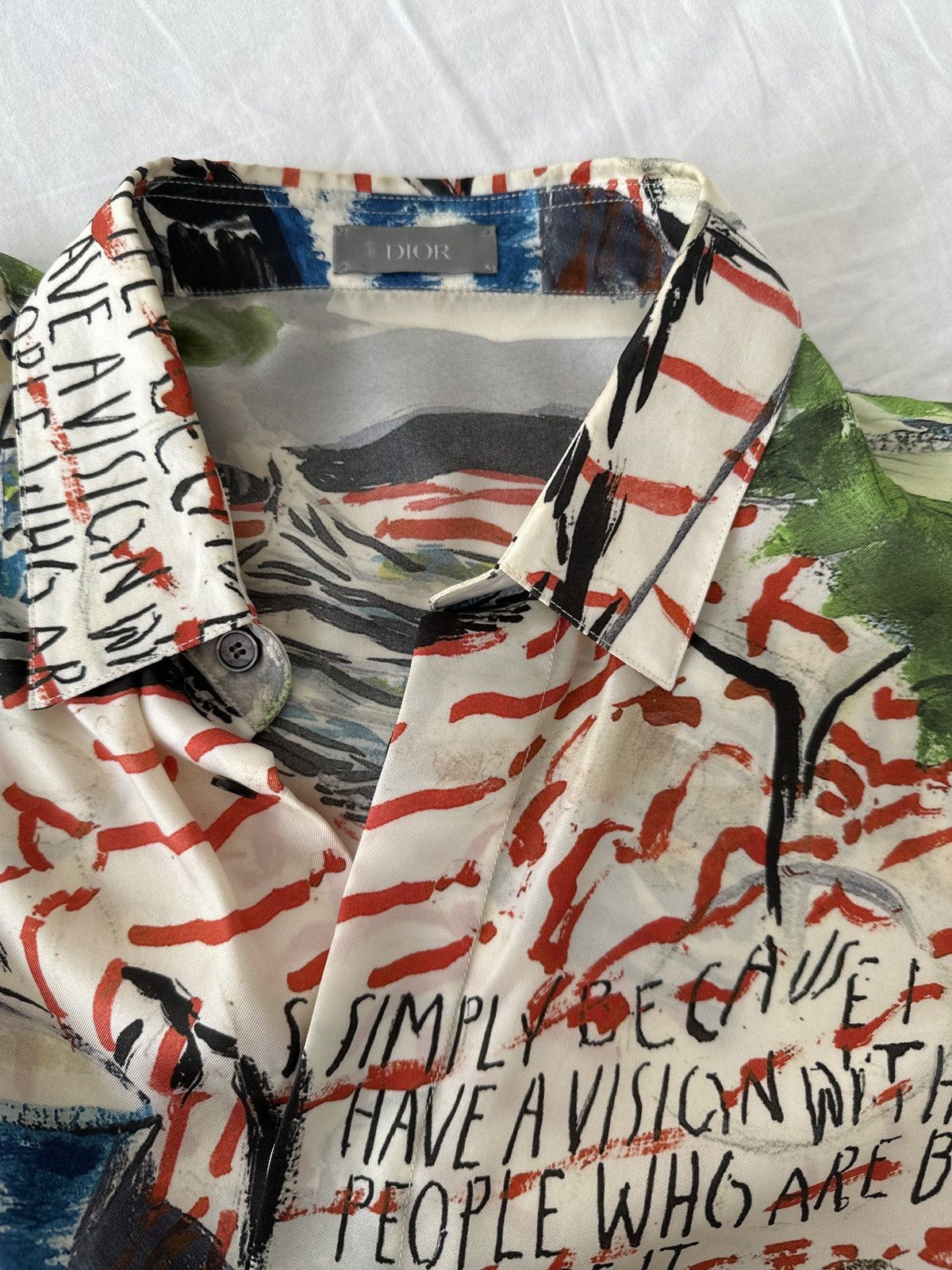 Dior Raymond Pettibon Silk Shirt Size US M / EU 48-50 / 2 - 5 Thumbnail