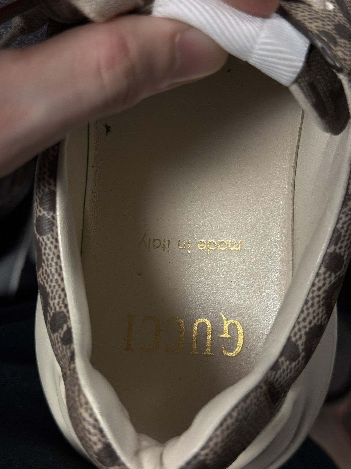 Gucci Gucci Beige Monogram Rhyton Sneakers Size 9G/9.5US Size US 9.5 / EU 42-43 - 15 Thumbnail