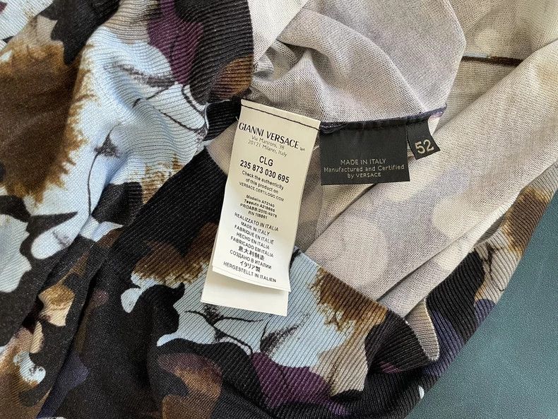 Versace Versace Mulberry silk floral sweater Size XL / US 12-14 / IT 48-50 - 7 Thumbnail