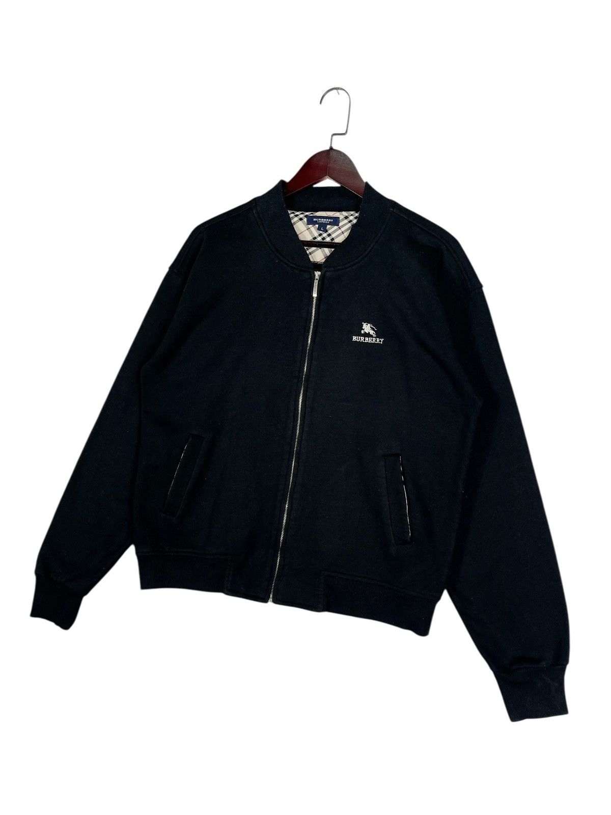 Burberry Vintage Burberry London Bomber Jacket Zip Sweatshirt Size US L / EU 52-54 / 3 - 3 Thumbnail