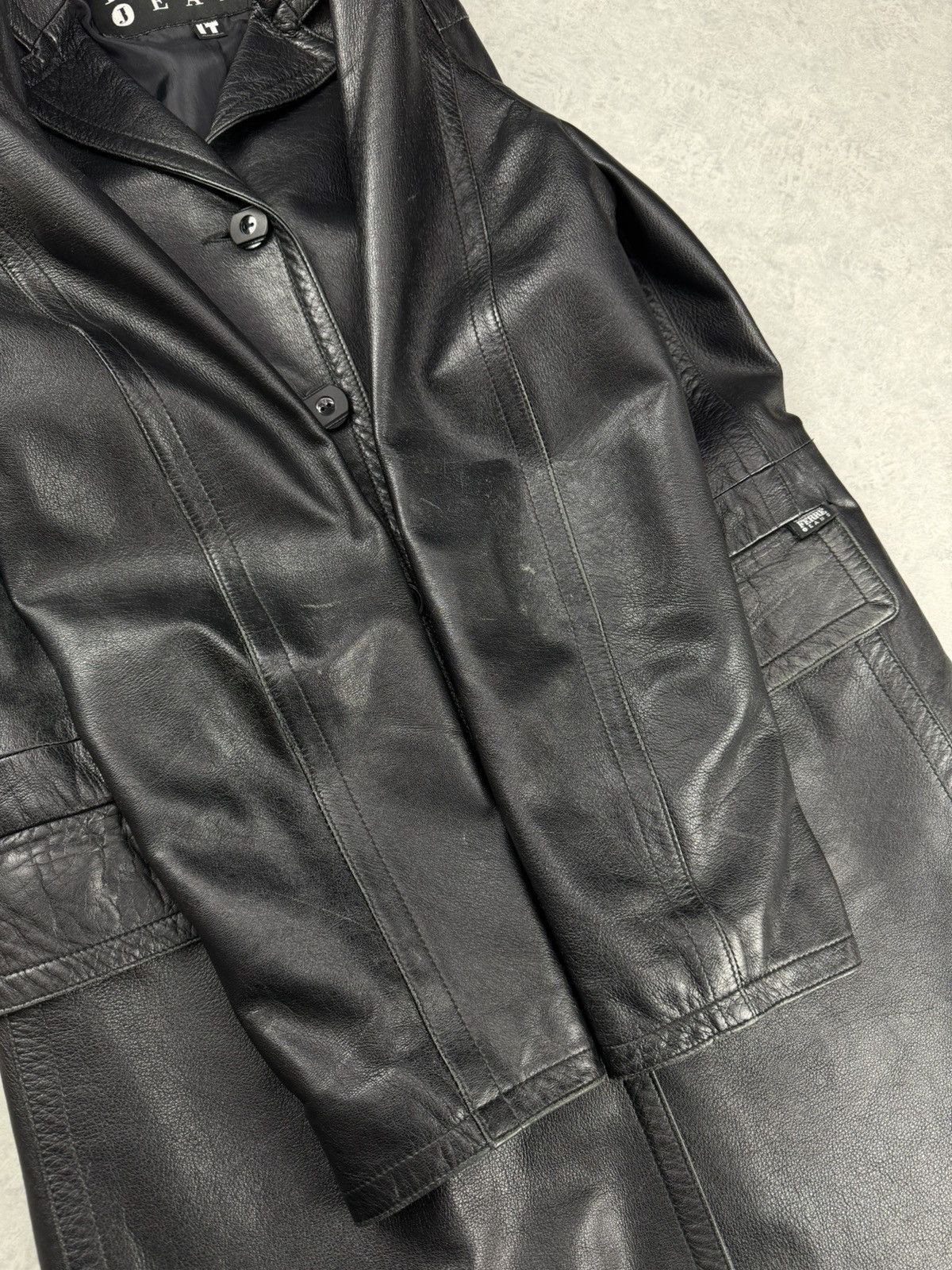 Gianfranco Ferre Vintage Gianfranco Ferre Leather Black Coat Jacket Unisex Size US S / EU 44-46 / 1 - 21 Thumbnail