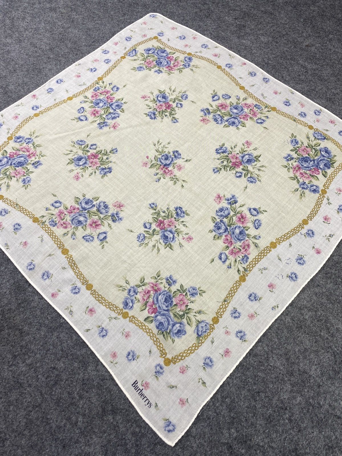 Burberry × Vintage Burberry Handkerchief / Bandana / Neckerchief-B097 Size ONE SIZE - 4 Thumbnail