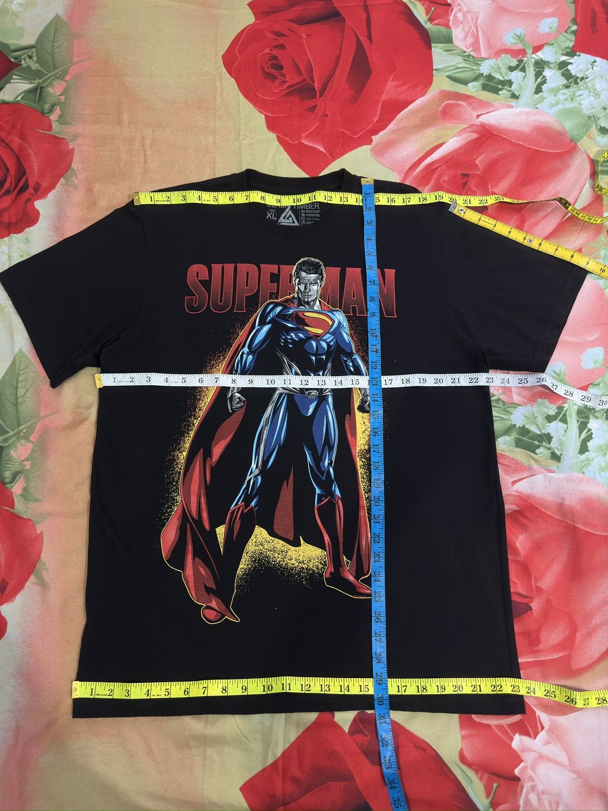 Anime Superman Big Print Original Black Timber Tshirt A176 Size US M / EU 48-50 / 2 - 5 Thumbnail