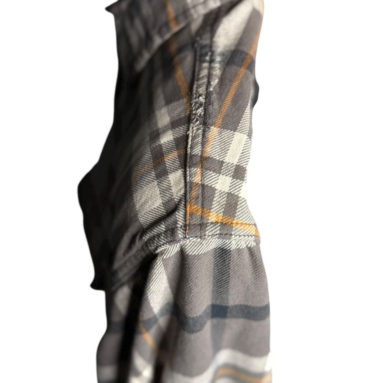 JACHS NY JACHS Men’s Button Front Plaid Flannel Gray Tan Shirt Large Size US L / EU 52-54 / 3 - 6 Thumbnail