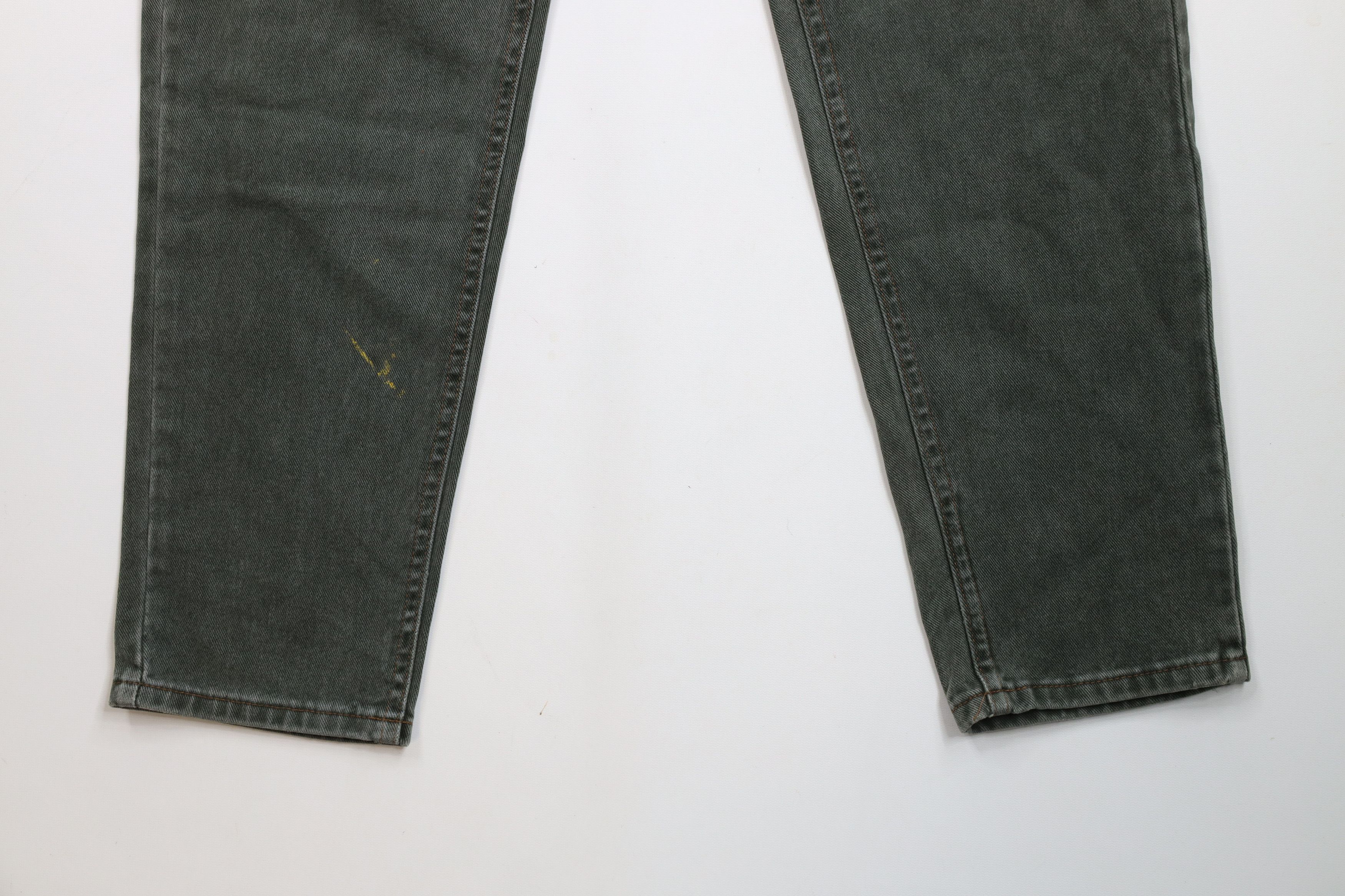 Lee × Vintage Vintage 90s Lee Hand Painted Smiley Face Jeans Green USA Size 36" / US 14 / IT 50 - 4 Thumbnail