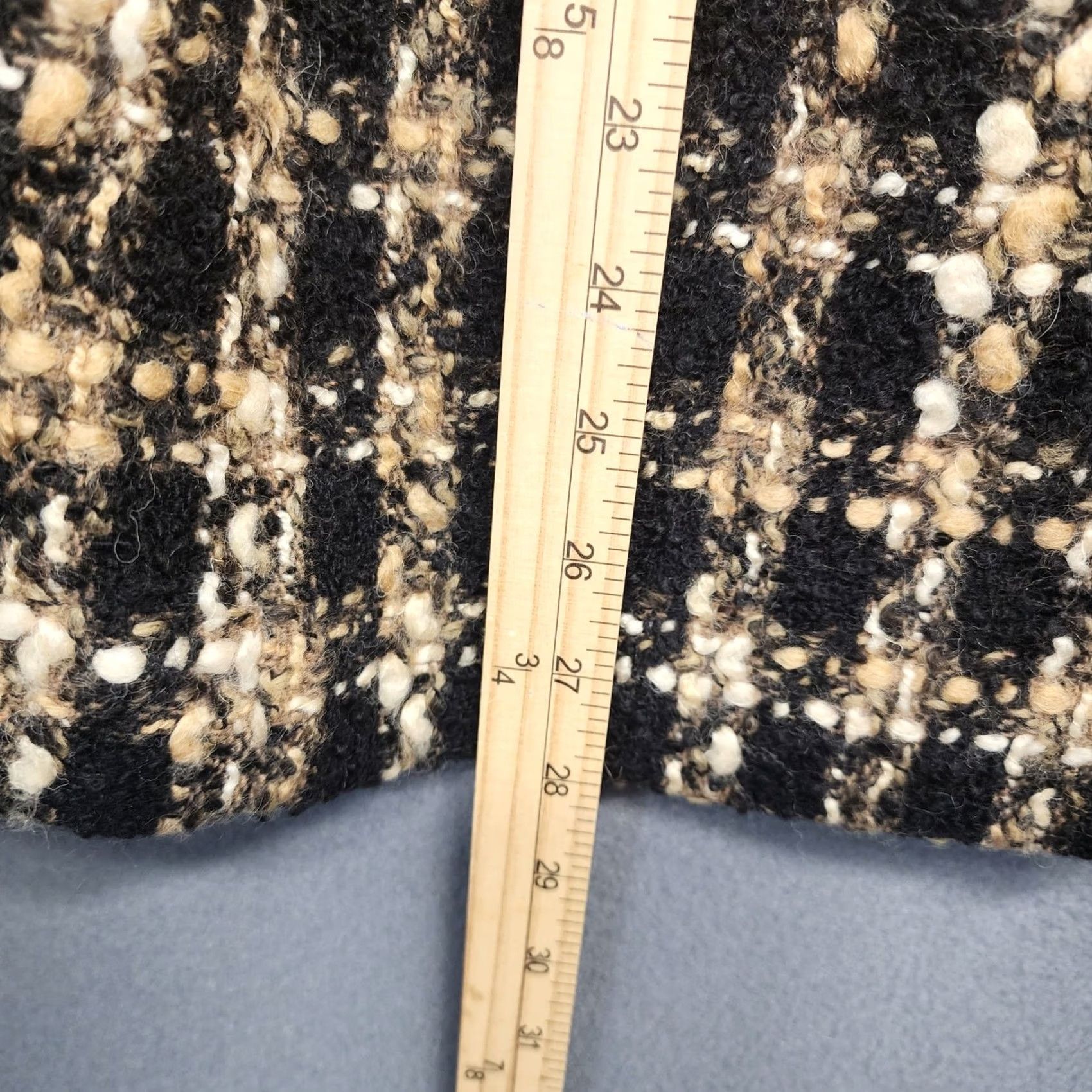 Talbots VINTAGE Talbots Woman Petites 2X Blazer Wool Blend Boucle Black Tan Office Career Mens Womens Size XXL / US 16-18 / IT 52-54 - 5 Thumbnail