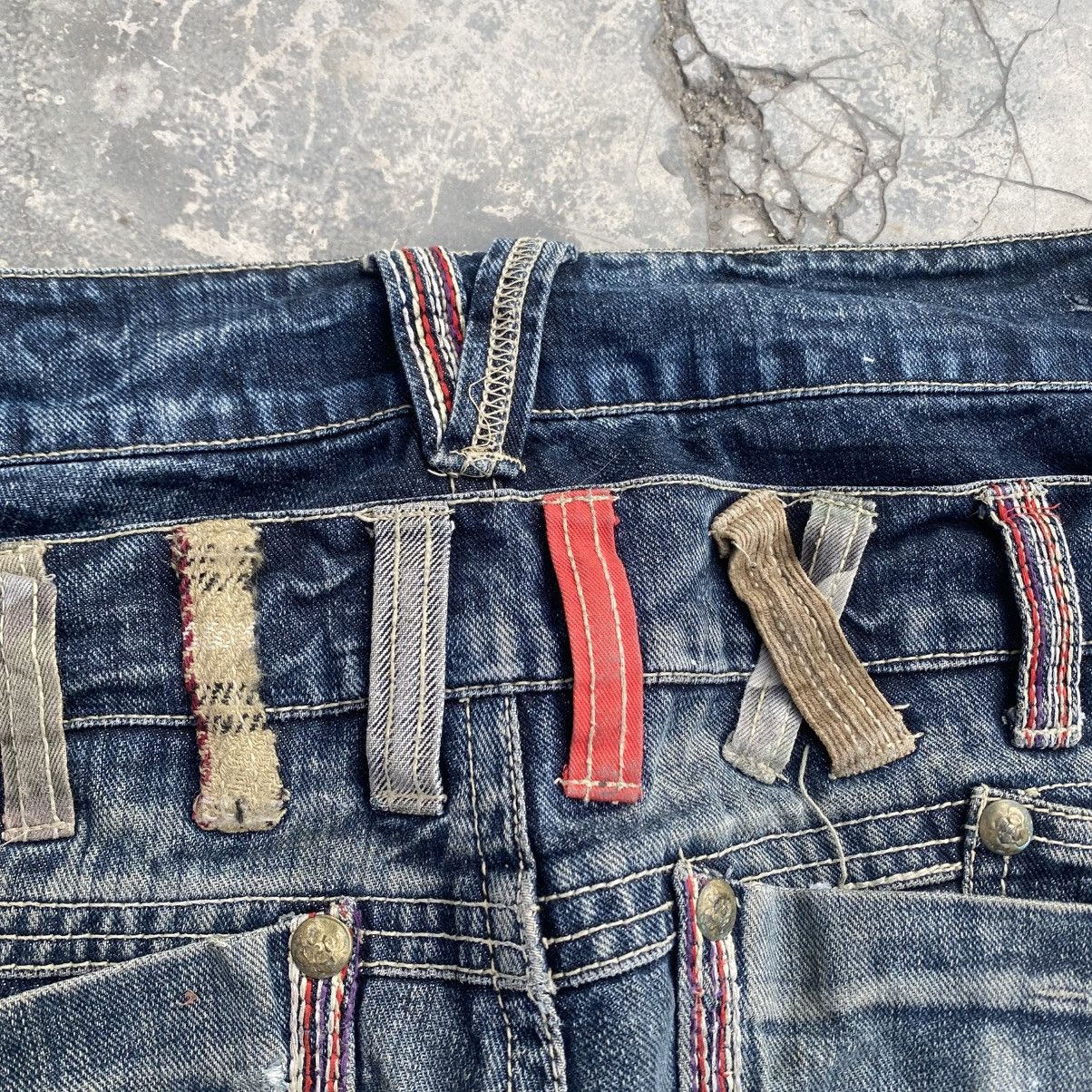 Japanese Brand Vintage Distressed Grunge Double Waist Jeans Size US 30 / EU 46 - 9 Thumbnail