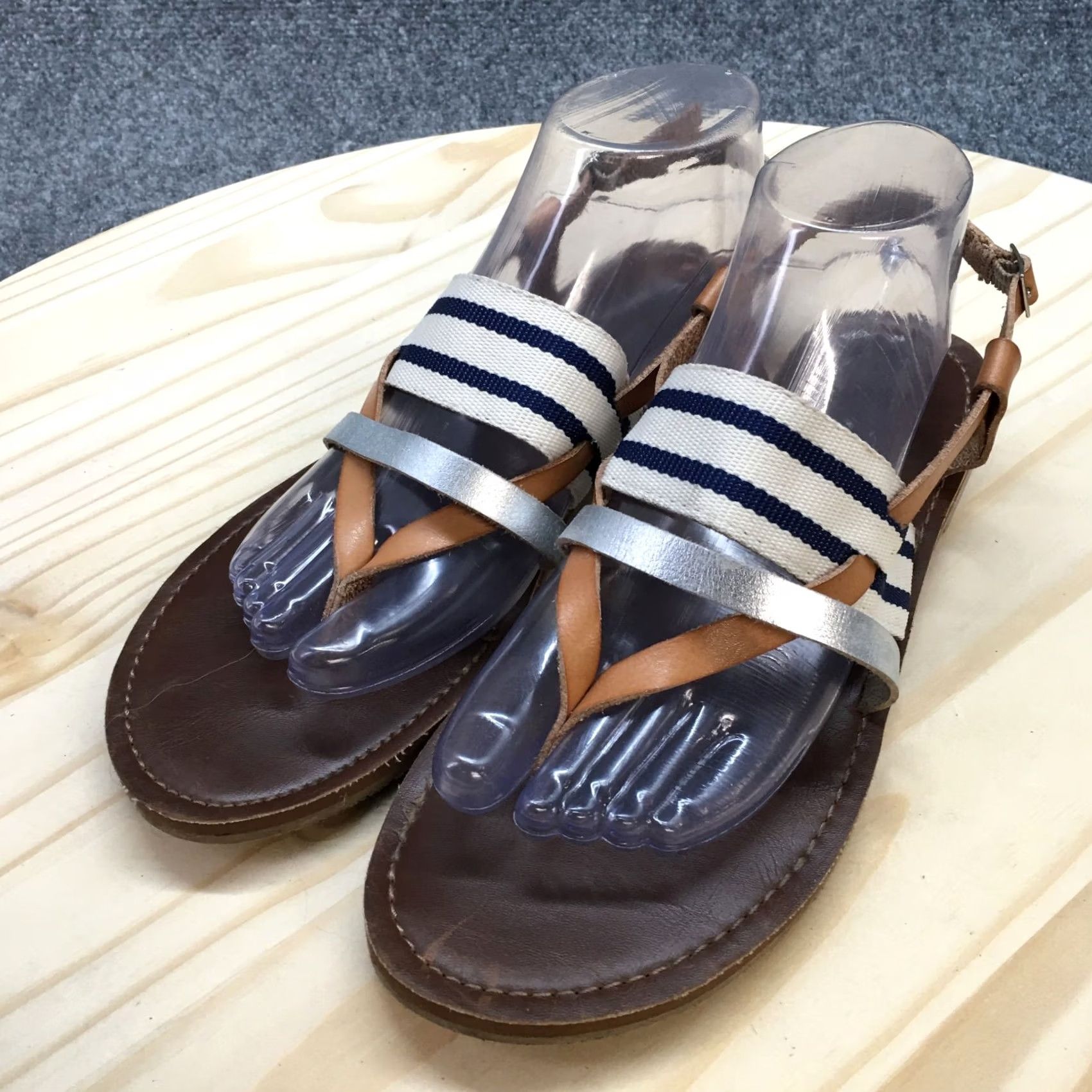 Mossimo Mossimo Sandals Womens 9 Slingback Brown Hook & Loop Casual Flats Size US 9 / IT 39 - 3 Thumbnail