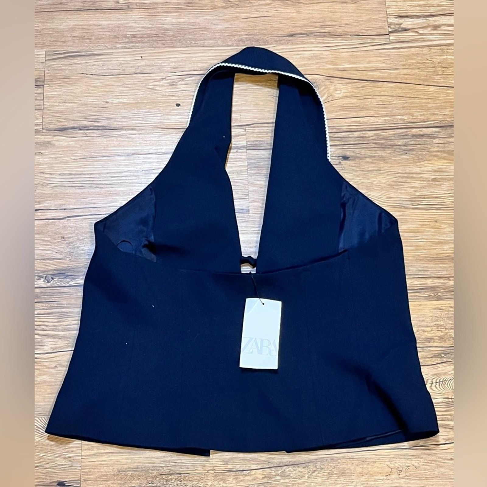 Zara Nwt-Zara- CONTRAST TIED HALTER TOP-XXL Size XXL / US 16-18 / IT 52-54 - 4 Thumbnail