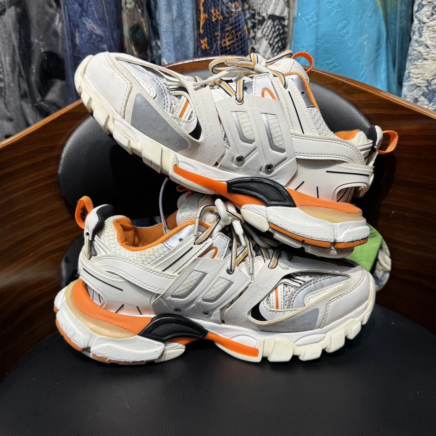 Balenciaga Balenciaga Track White Orange 37 Exc Cond Org Box Size US 6 / IT 36 - 7 Thumbnail