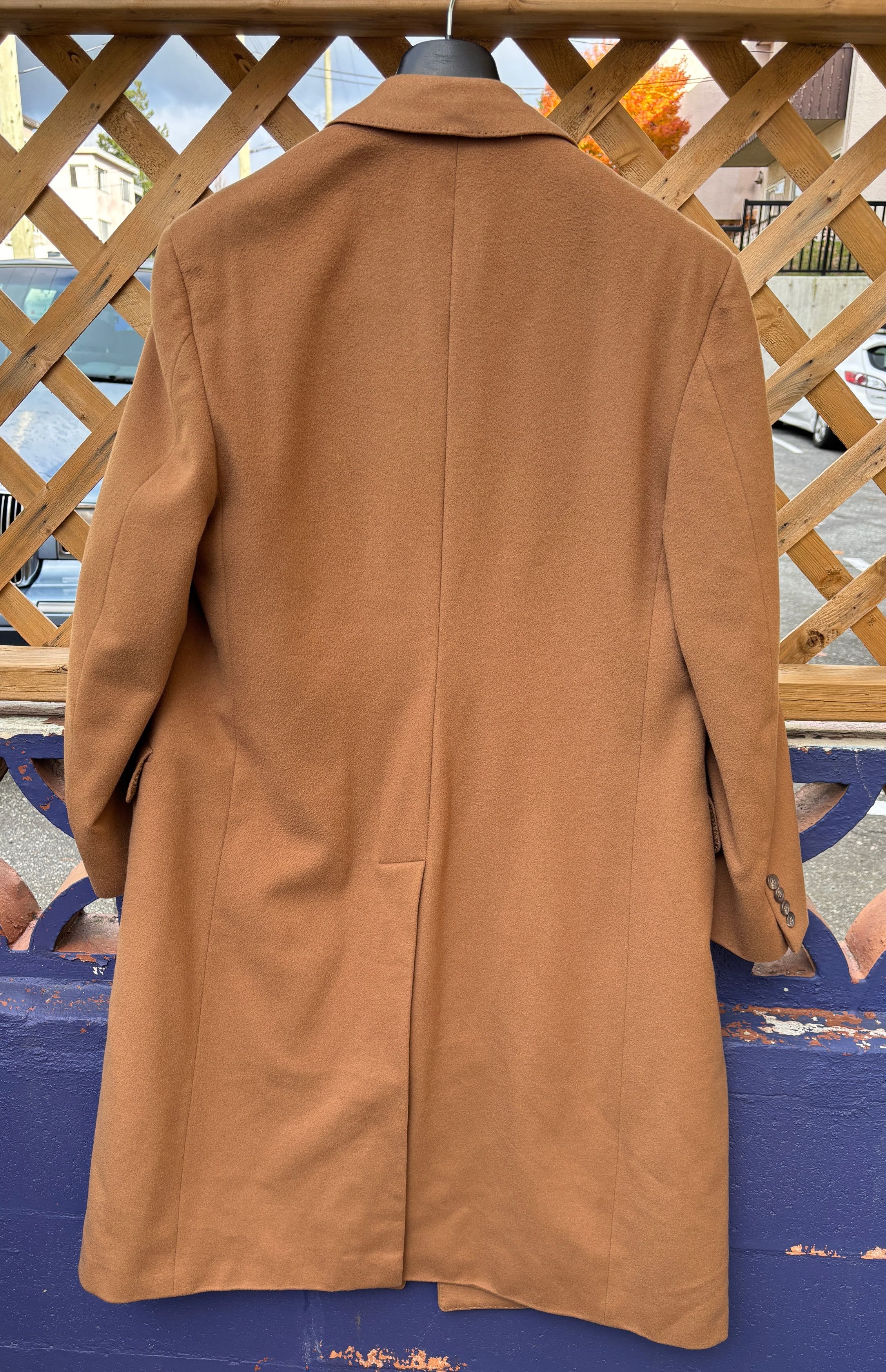 Samuelsohn Cashmere Double Breasted Tan/Camel Overcoat Polo Coat - M/L Size US L / EU 52-54 / 3 - 11 Thumbnail