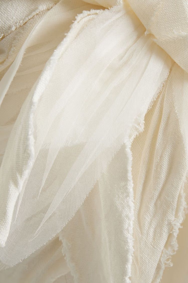 Chloe o1y0825 Midi Dress in Off-White Size M / US 6-8 / IT 42-44 - 4 Thumbnail