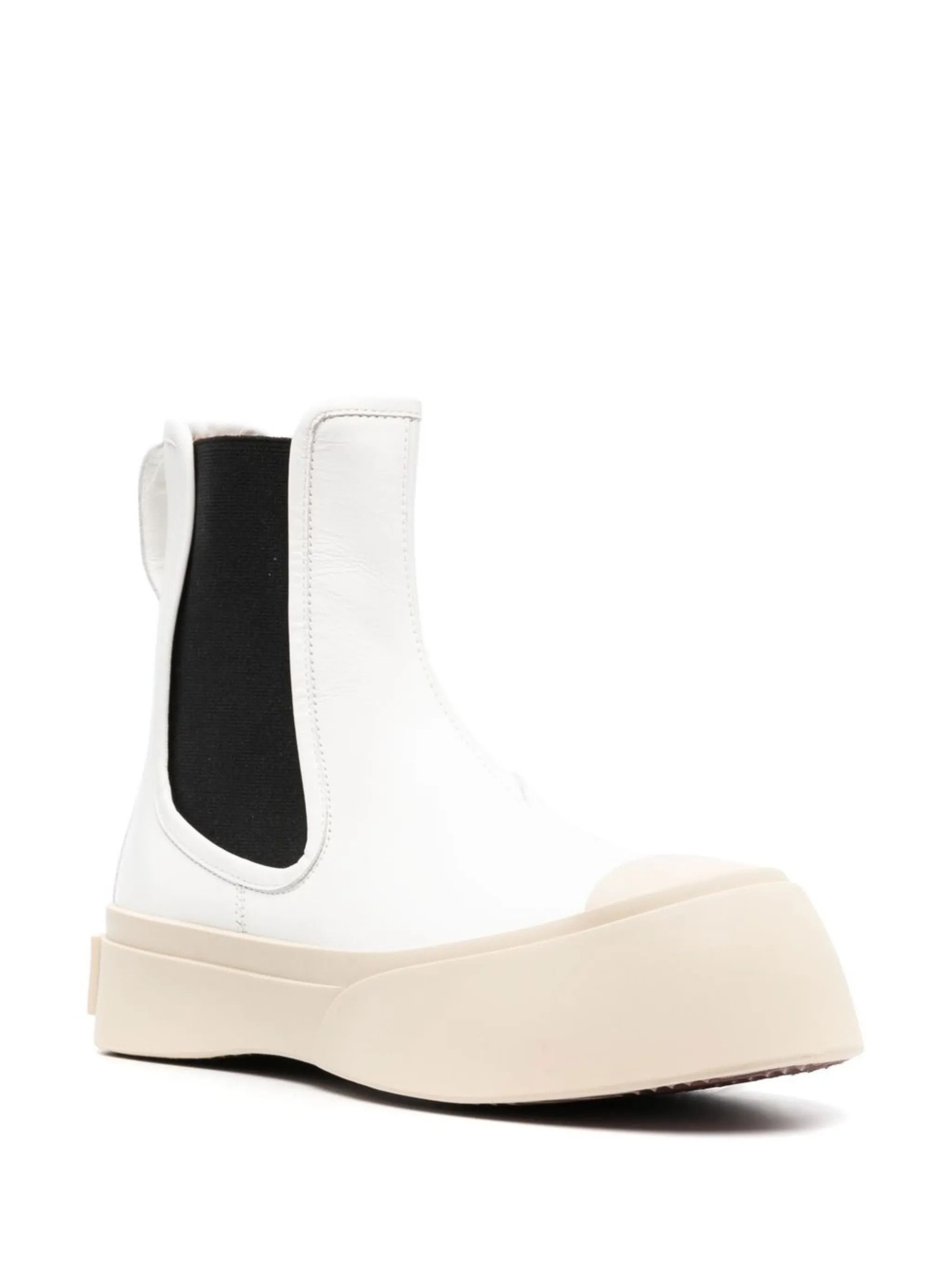 Marni Marni Pablo Chelsea Boots White Leather IT 41 Size US 11 / IT 41 - 1 Thumbnail