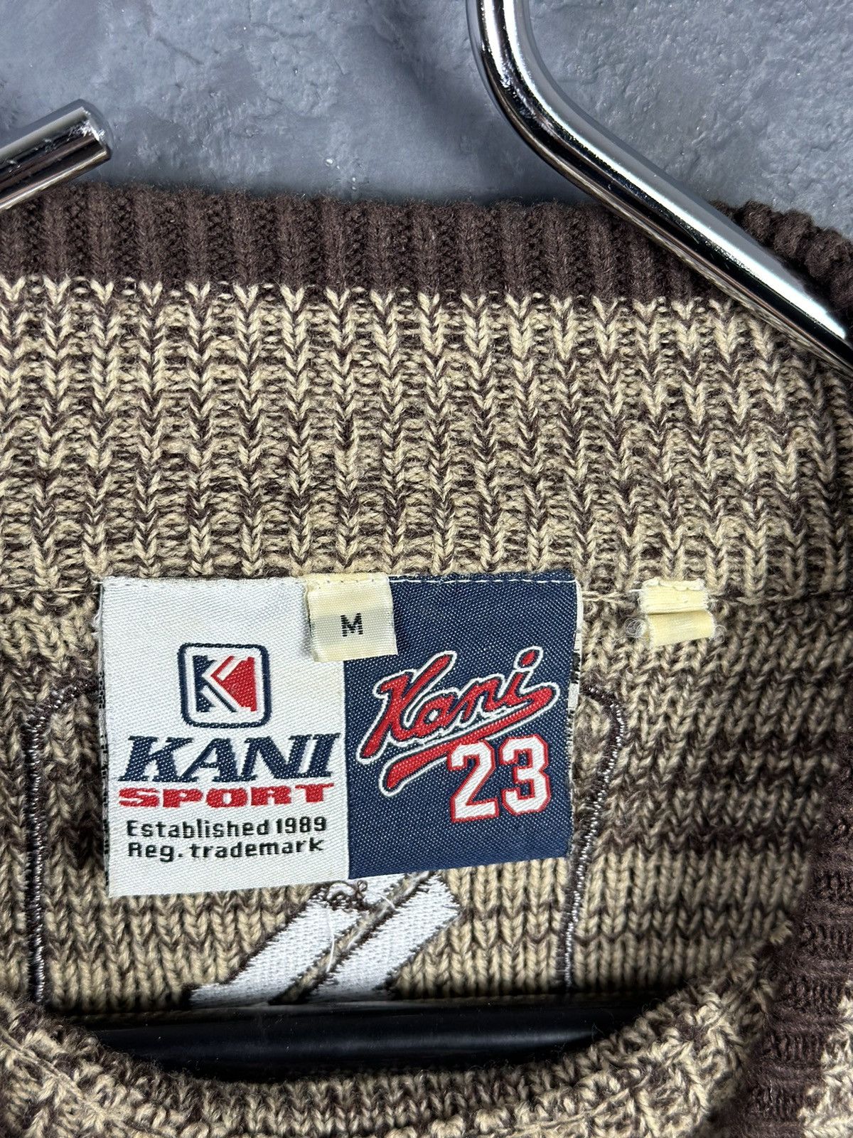 Karl Kani × Vintage Vintage Karl Kani Wool Sweater Big Logo Size US M / EU 48-50 / 2 - 4 Thumbnail