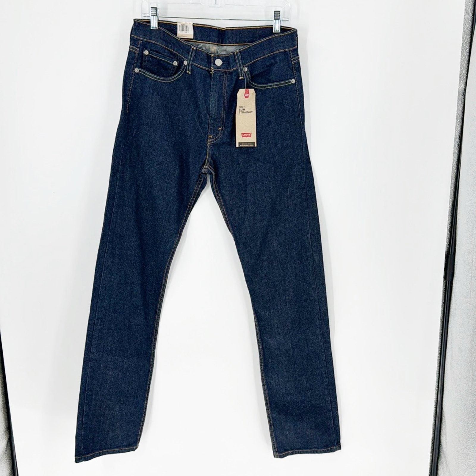 Levi's Levi’s 513 slim straight below the waist dark wash 32x35Tall Size US 32 / EU 48 - 1 Thumbnail