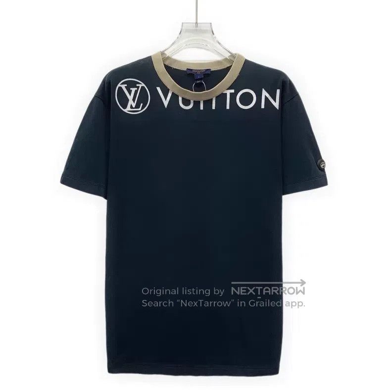 Louis Vuitton Louis Vuitton Black logo monogrammed cotton crewneck T-shi Size US L / EU 52-54 / 3 - 1 Thumbnail