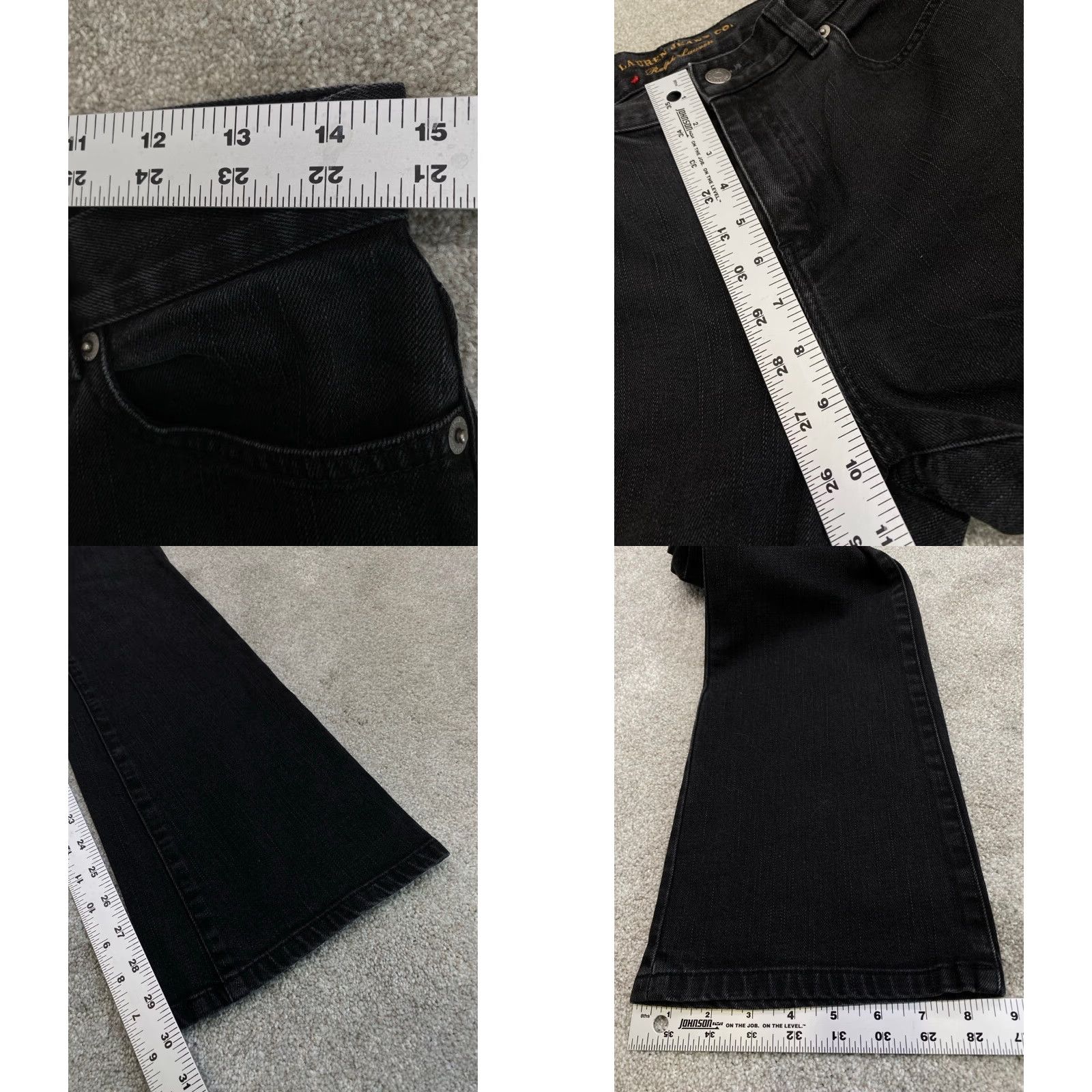 Ralph Lauren Lauren Ralph Lauren Jeans Women Bootcut Denim Black 6 Adult Regular 29" 30" Inseam 5786 Size 28" / US 6 / IT 42 - 9 Thumbnail