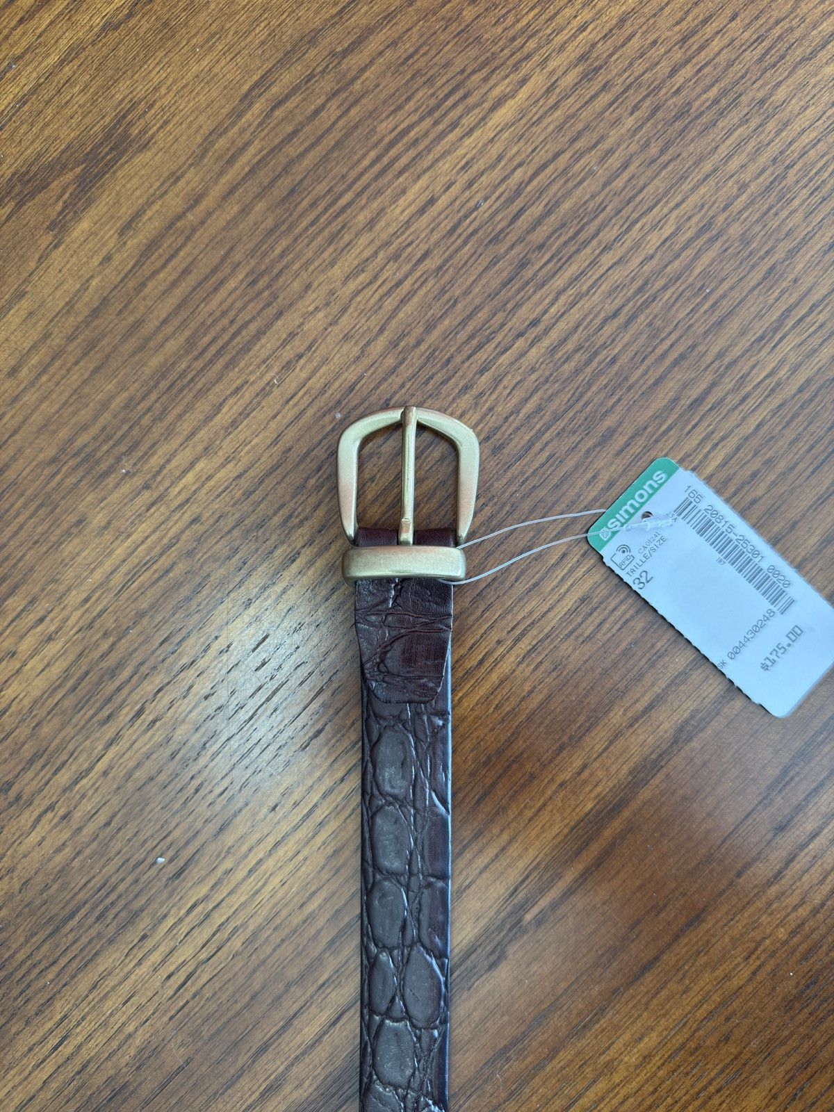 Simons Leather Belt Size 32 - 1 Thumbnail
