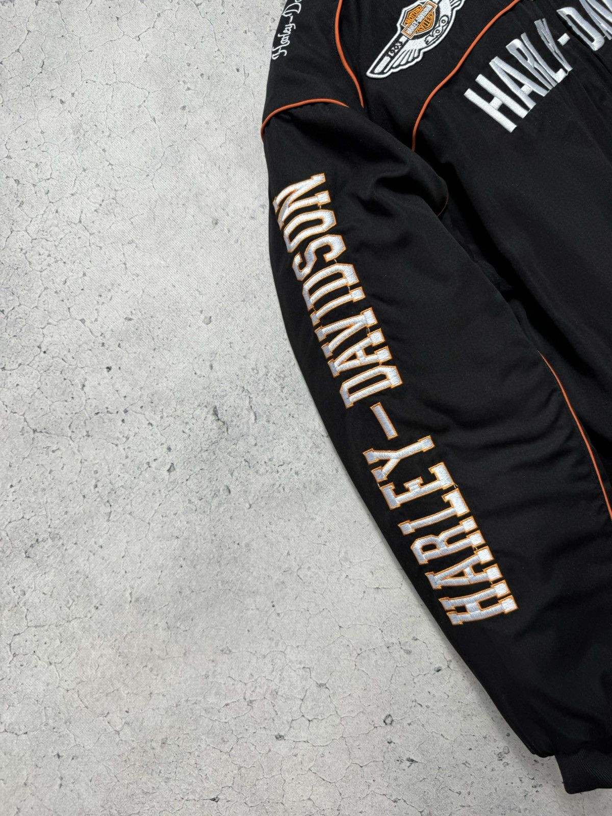 Harley Davidson Harley Motor Davidson Racing Bomber Jacket Vintage Big Logo Size US XL / EU 56 / 4 - 6 Thumbnail