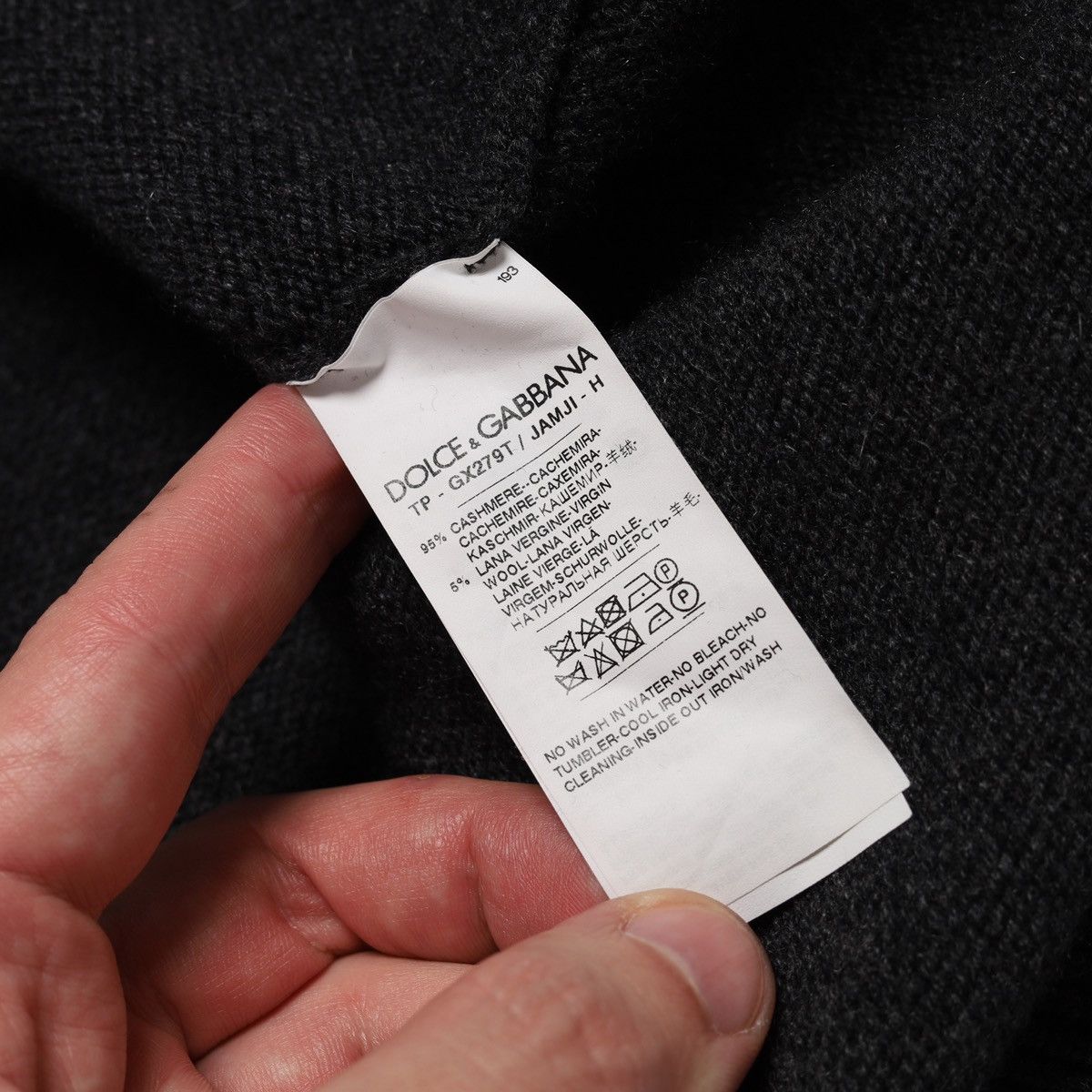 Dolce & Gabbana Dolce Gabbana King Cashmere Wool Sweater Knit Dark Gray Size US L / EU 52-54 / 3 - 6 Thumbnail