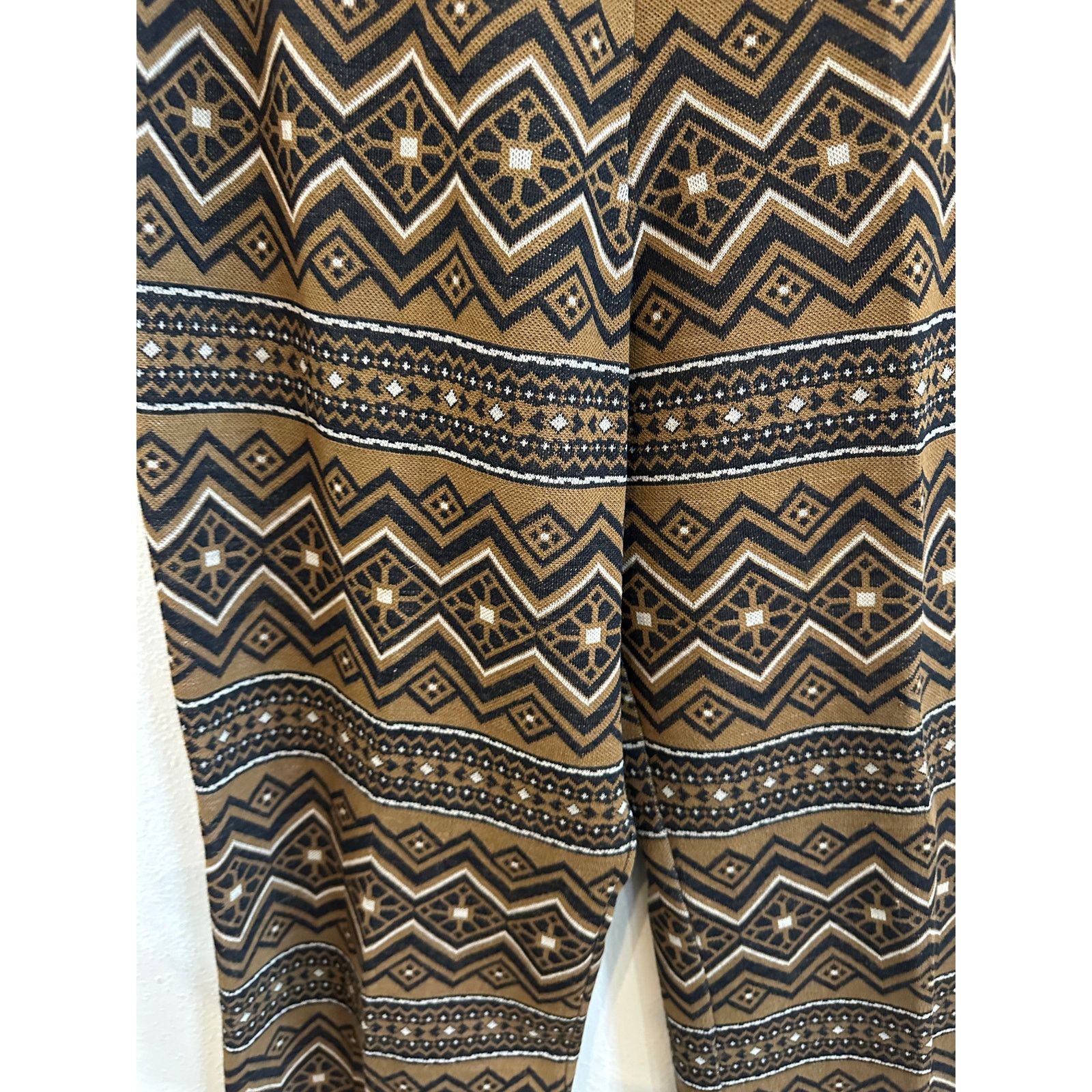 Vintage 70s Funky Patterned Double Knit Poly Pants Size 27" / US 4 / IT 40 - 4 Thumbnail
