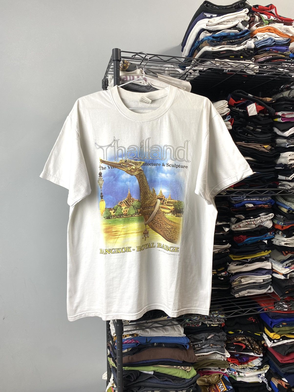 Band Tees 1990’s Vintage Thailand Bangkok Gold Dragon Art T Shirt Size US L / EU 52-54 / 3 - 1 Thumbnail