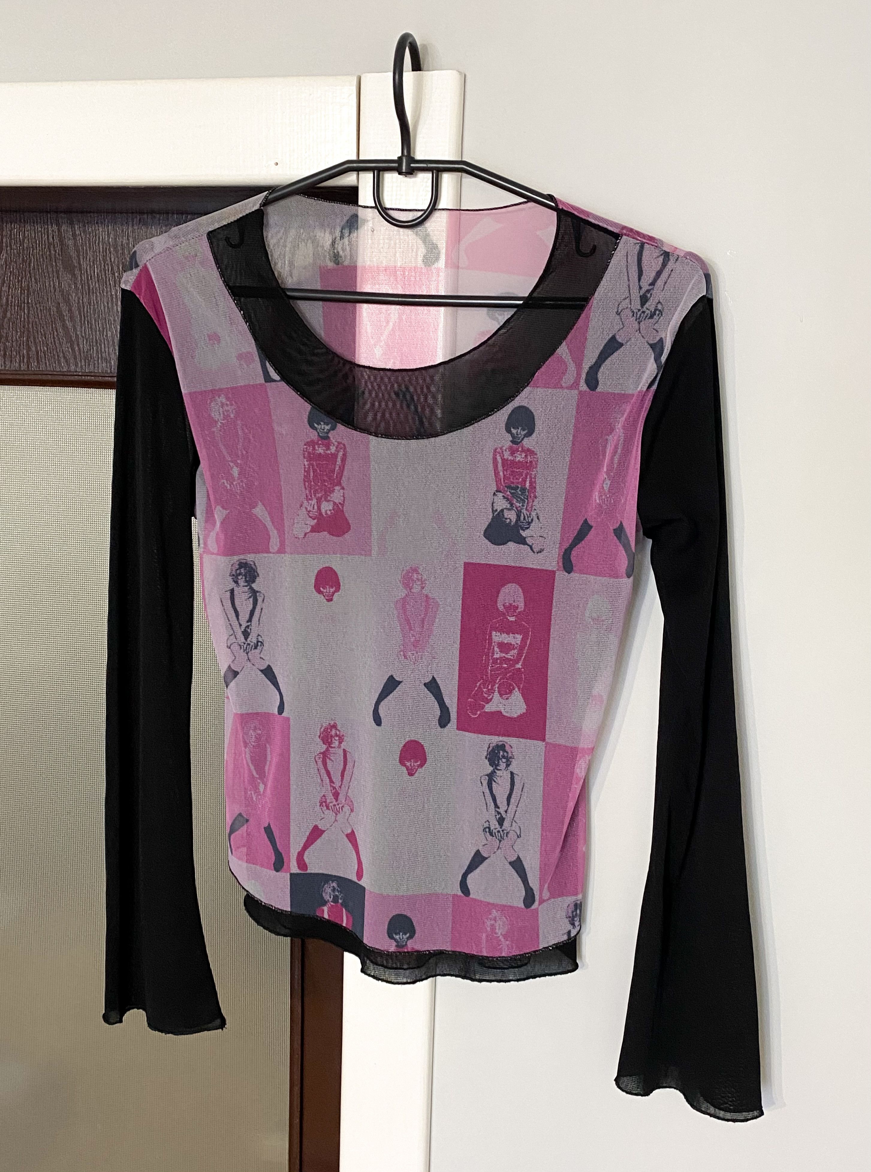 Japanese Brand Vintage Mesh Long Sleeve Top Gaultier Style Size M / US 6-8 / IT 42-44 - 1 Thumbnail