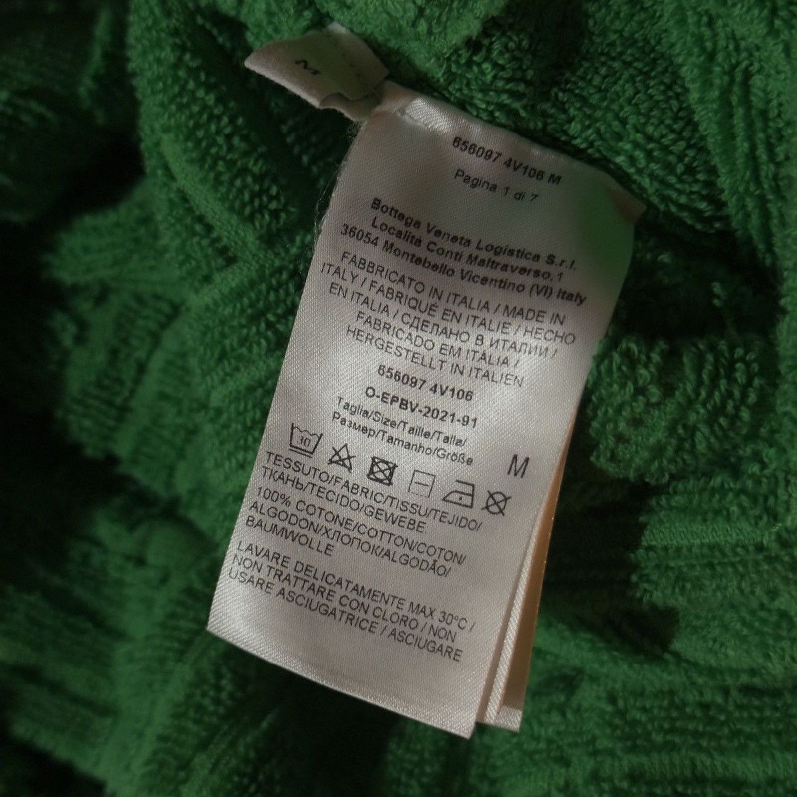 Bottega Veneta $750 Grass Green Intreccio Pattern Cotton Bathrobe Size ONE SIZE - 12 Thumbnail