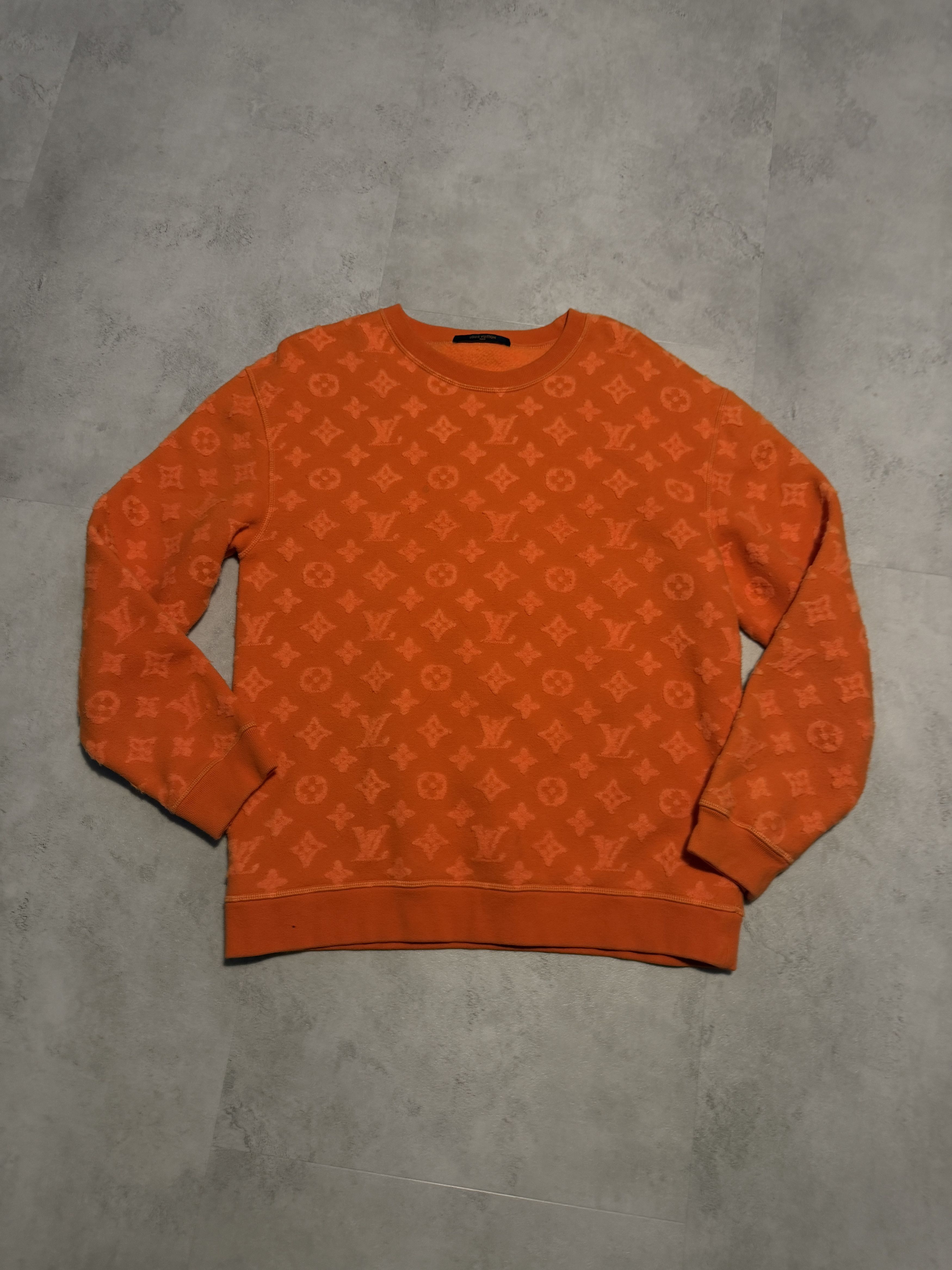 Louis Vuitton Louis Vuitton Orange Monogram Jacquard Crewneck Sweatshirt Size US M / EU 48-50 / 2 - 1 Thumbnail