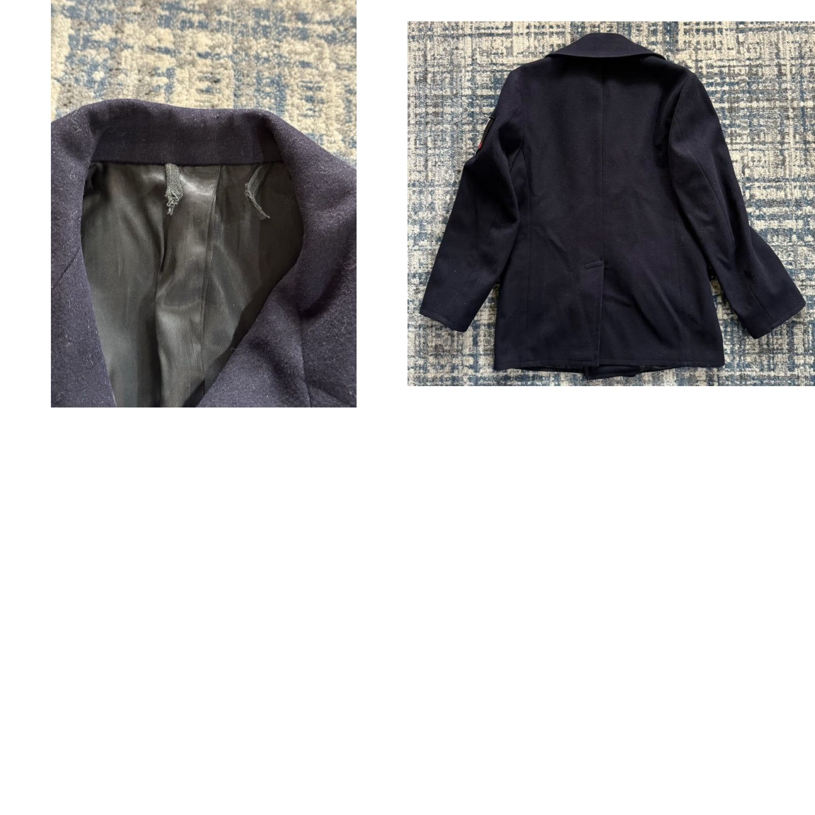 Doublet VINTAGE 1973 Pembroke US Navy Peacoat Coat Men 38R Blue Melton Wool Double Breasted US Navy Theme Military Chest Pockets Lined - Mens Size US XXS / EU 40 - 8 Thumbnail
