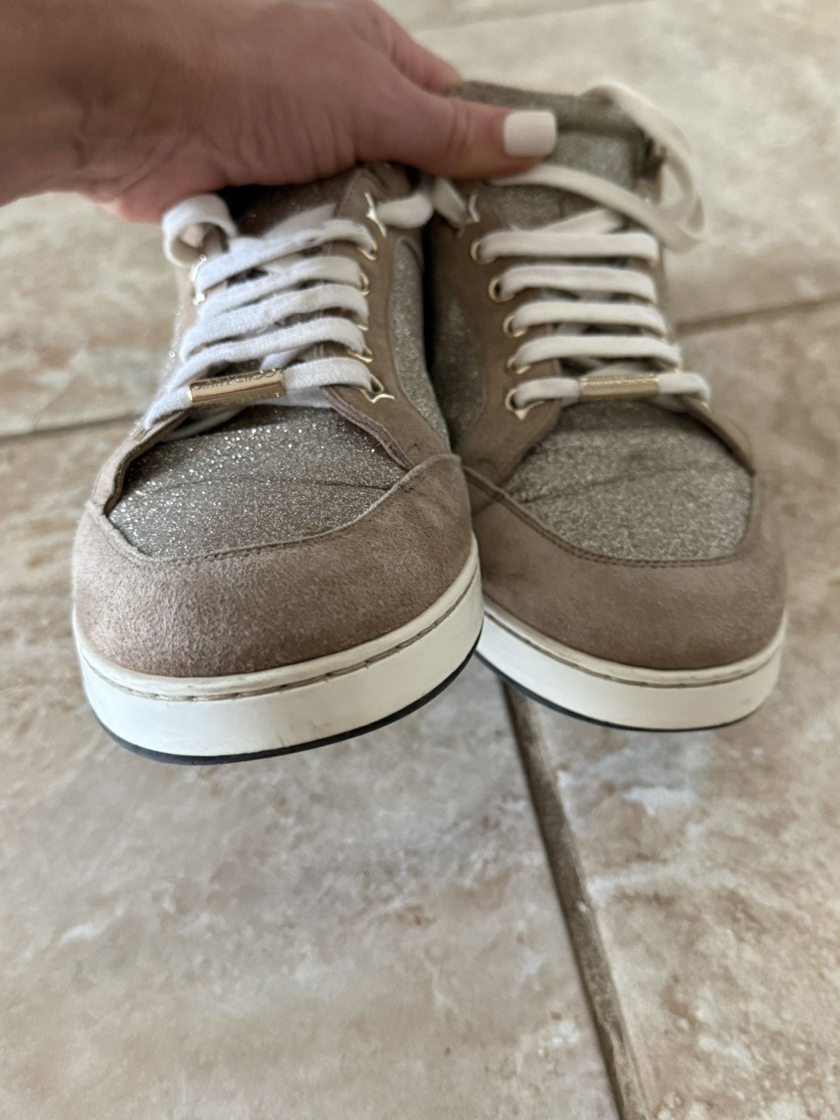 Jimmy Choo Jimmy Choo suede sneakers Size US 8.5 / IT 38.5 - 12 Thumbnail