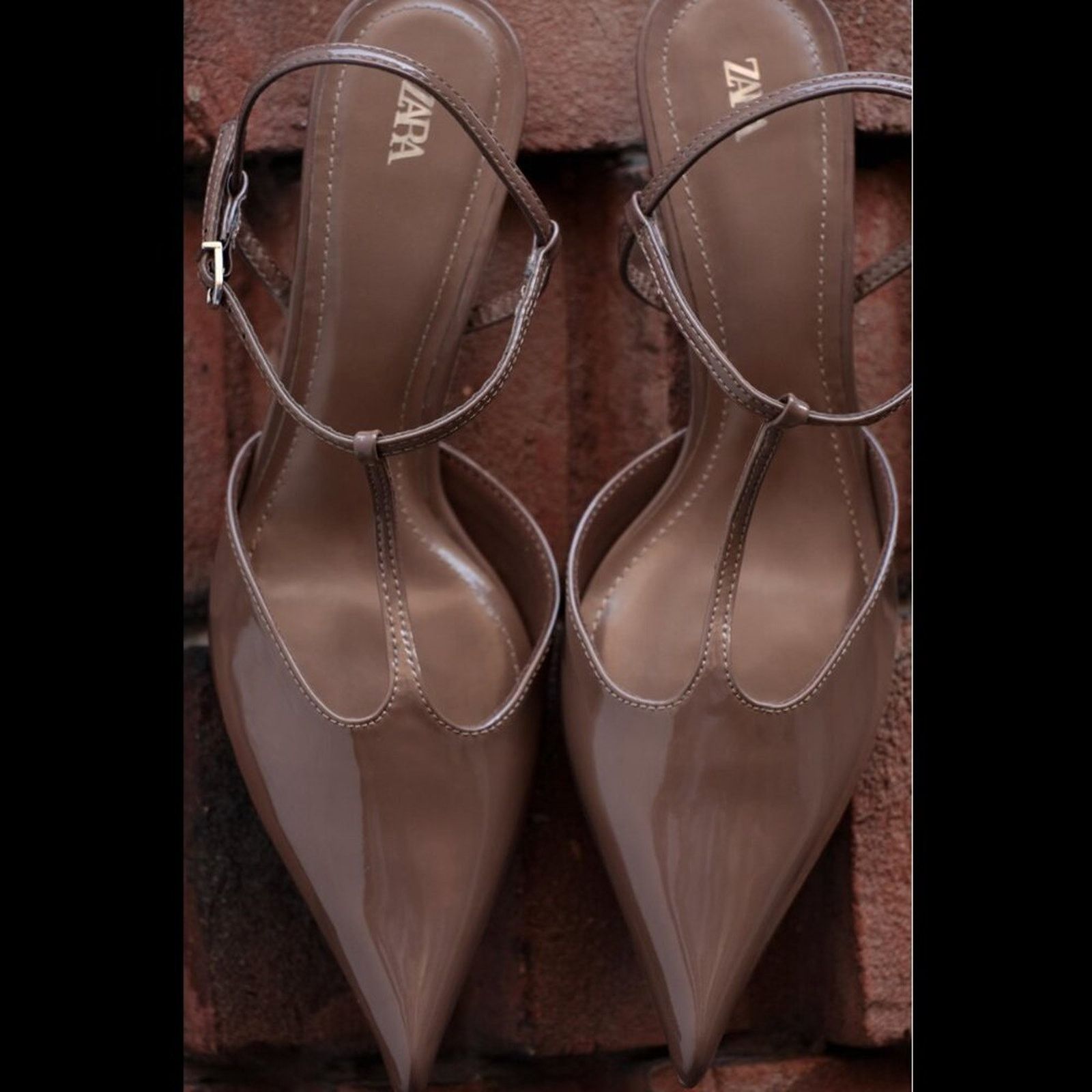 Zara ZARA Faux Patent Leather Heels Size US 10 / IT 40 - 12 Thumbnail