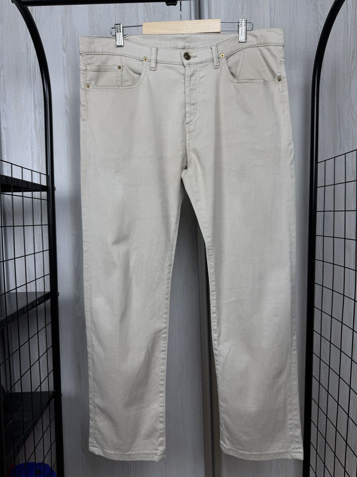 Kenzo Kenzo Paris small logo beige classic chino pants Size US 37 - 4 Thumbnail
