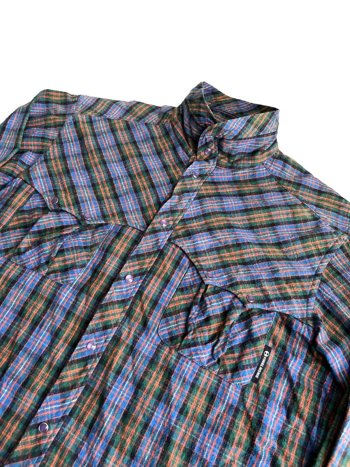 Final Home Final Home Kosuke Tsumura Psychedelics Plaid Flannel Shirt Size US M / EU 48-50 / 2 - 4 Thumbnail